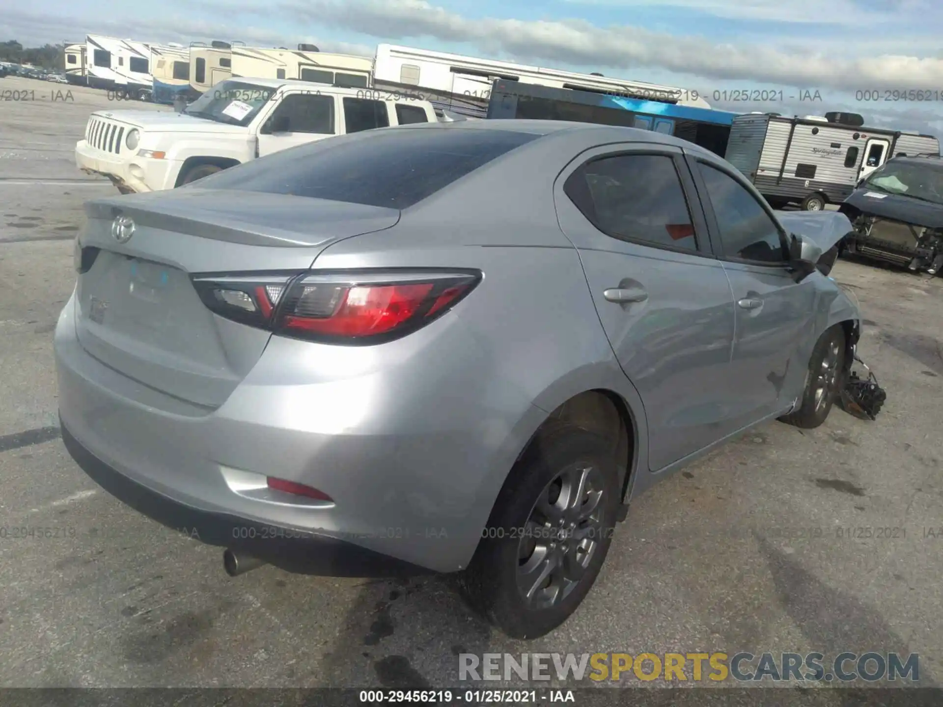 4 Photograph of a damaged car 3MYDLBYV7KY524907 TOYOTA YARIS SEDAN 2019