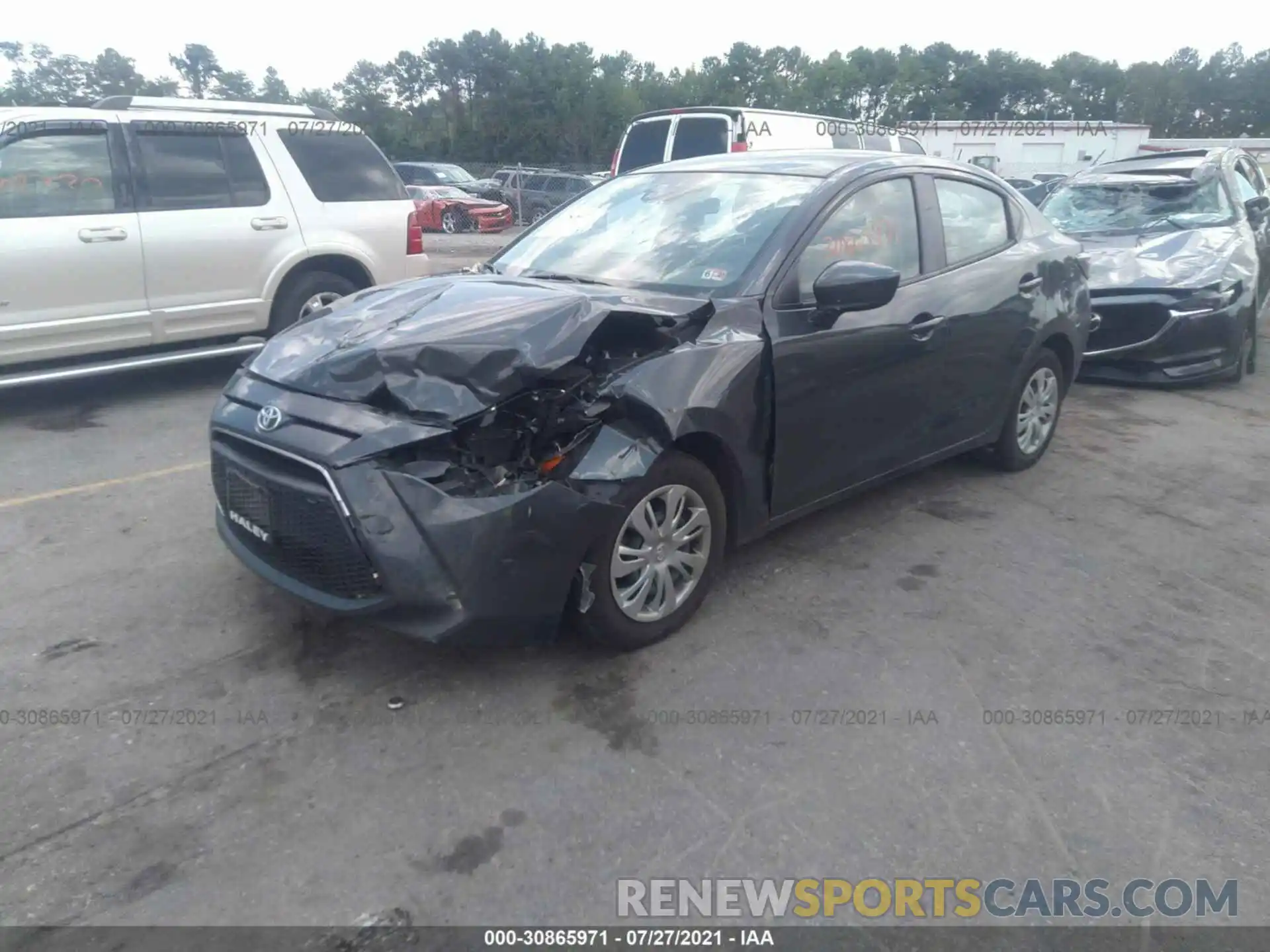 2 Photograph of a damaged car 3MYDLBYV9KY522415 TOYOTA YARIS SEDAN 2019