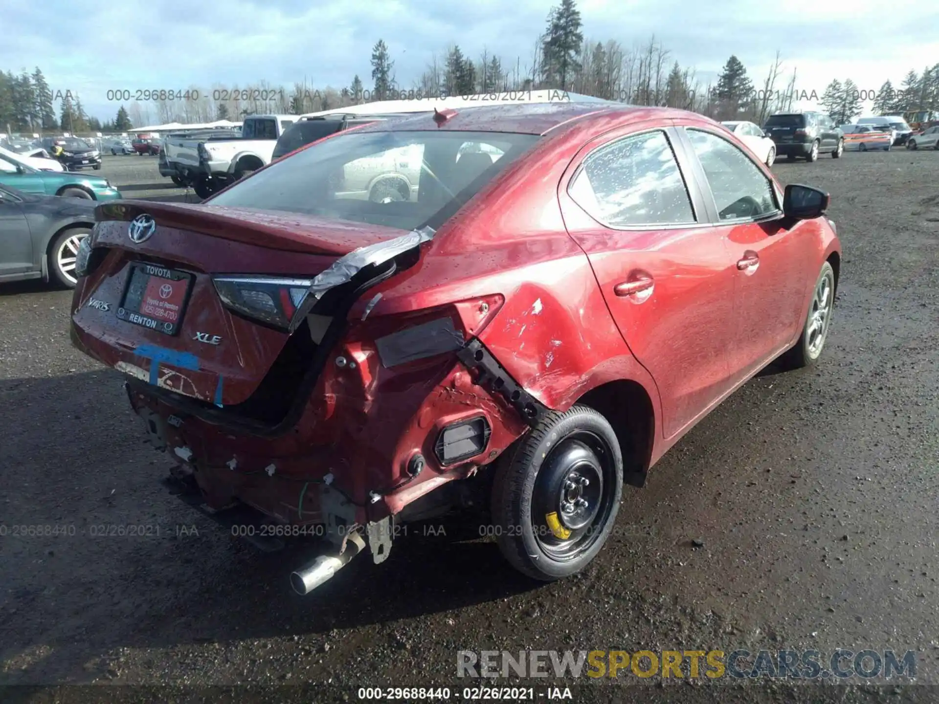 4 Photograph of a damaged car 3MYDLBYV9KY526495 TOYOTA YARIS SEDAN 2019