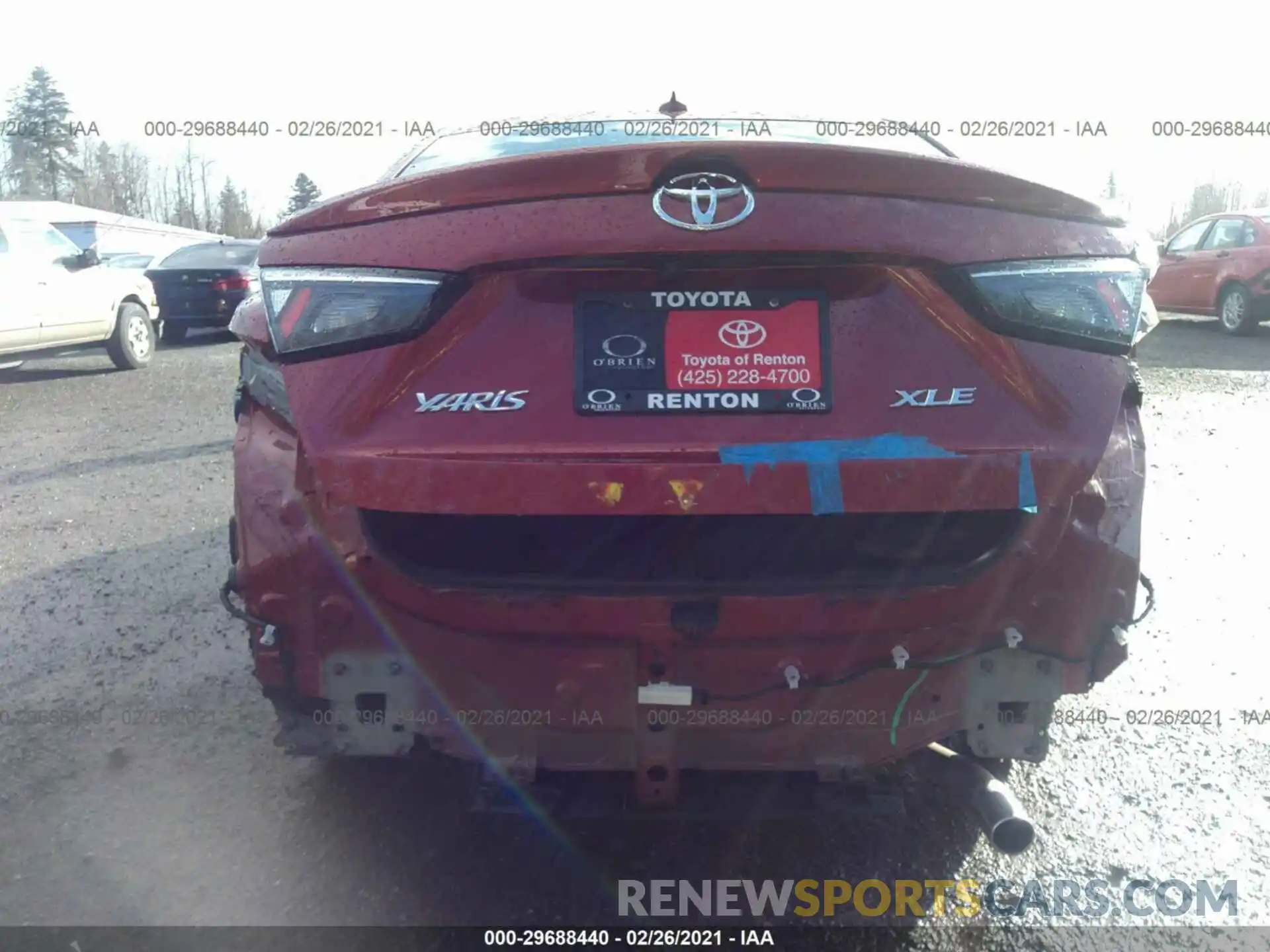 6 Photograph of a damaged car 3MYDLBYV9KY526495 TOYOTA YARIS SEDAN 2019