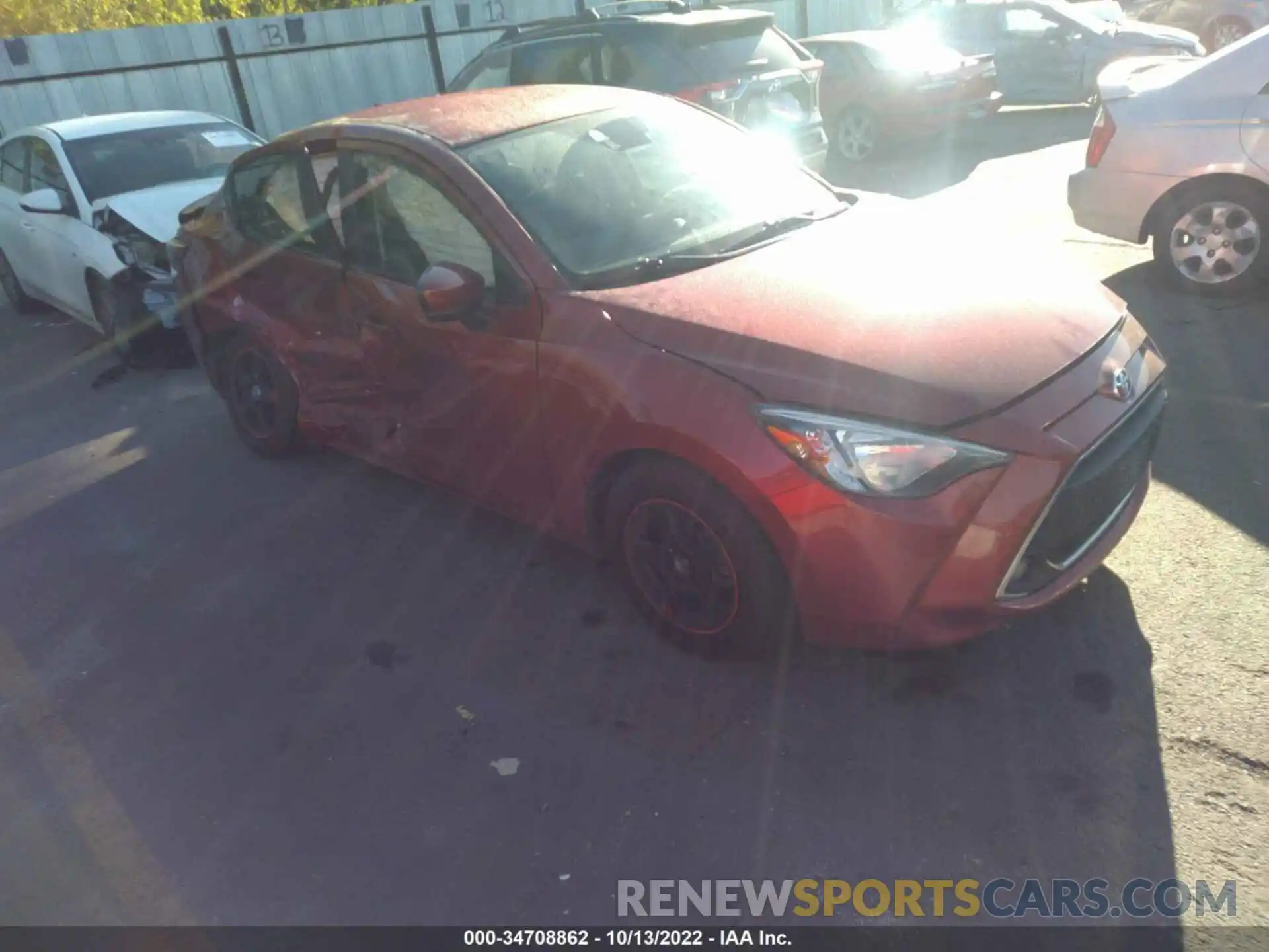 1 Photograph of a damaged car 3MYDLBYVXKY509771 TOYOTA YARIS SEDAN 2019