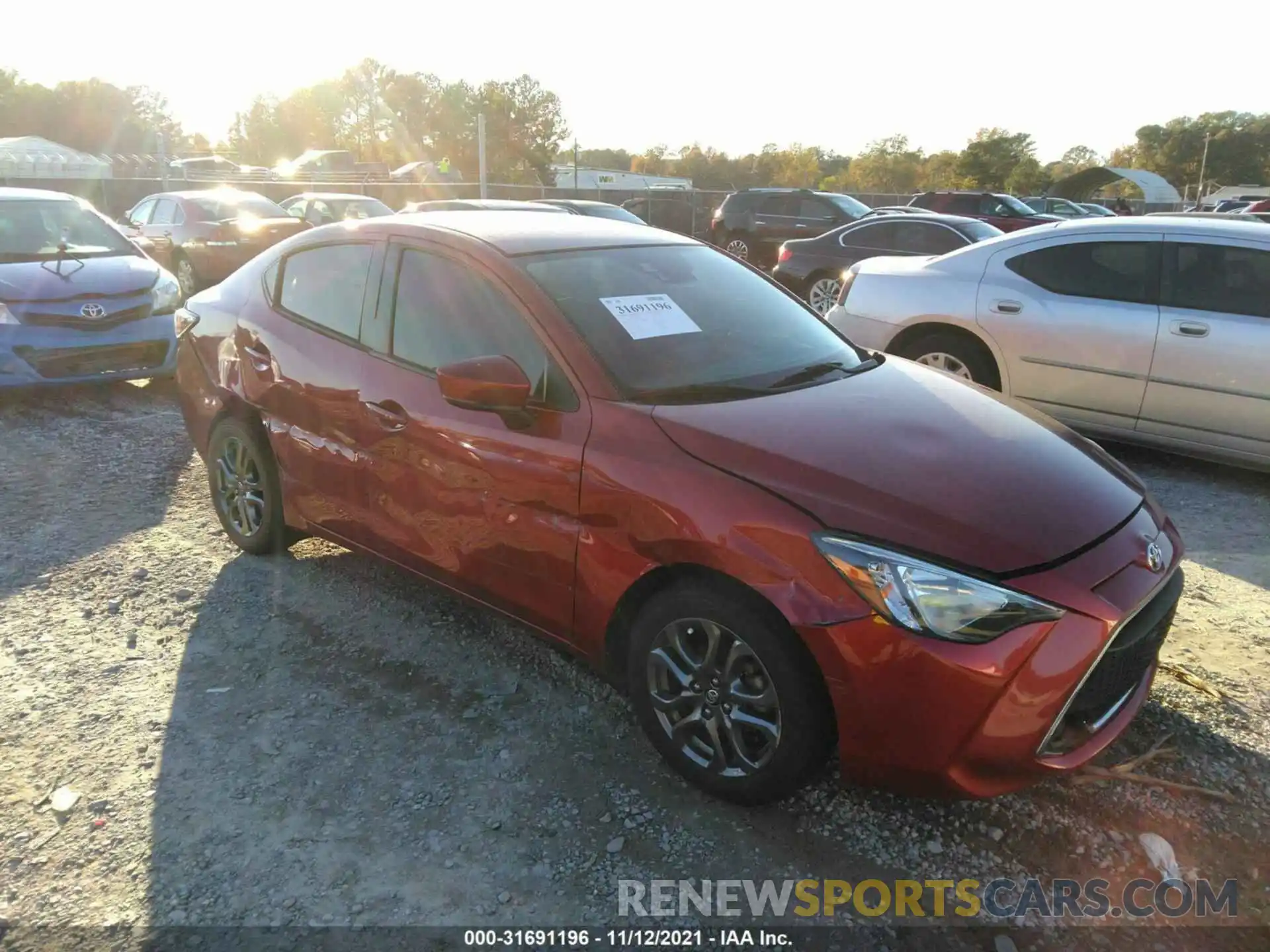 1 Photograph of a damaged car 3MYDLBYVXKY513013 TOYOTA YARIS SEDAN 2019