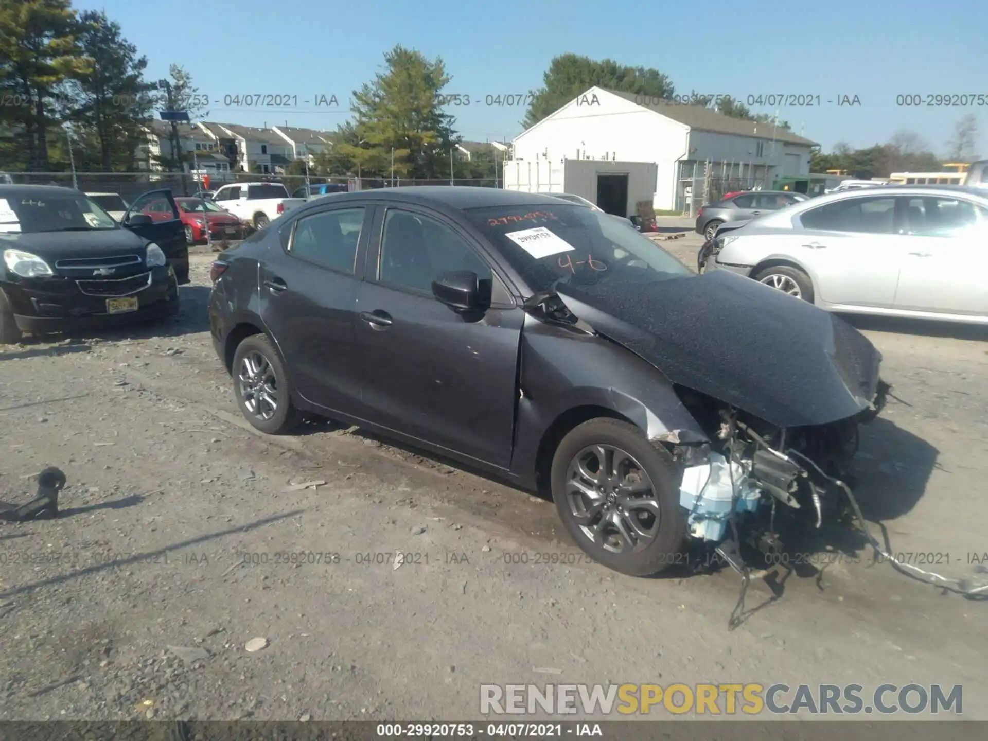 1 Photograph of a damaged car 3MYDLBYVXKY513044 TOYOTA YARIS SEDAN 2019