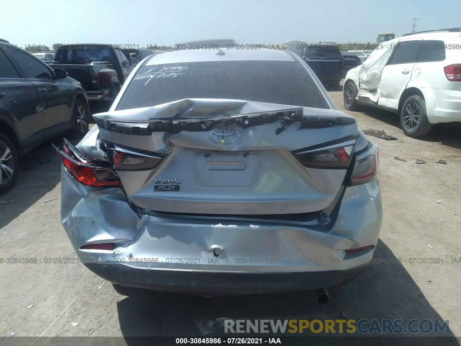 6 Photograph of a damaged car 3MYDLBYVXKY517305 TOYOTA YARIS SEDAN 2019