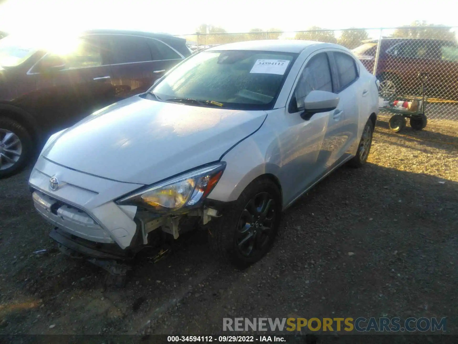 2 Photograph of a damaged car 3MYDLBYVXKY518700 TOYOTA YARIS SEDAN 2019