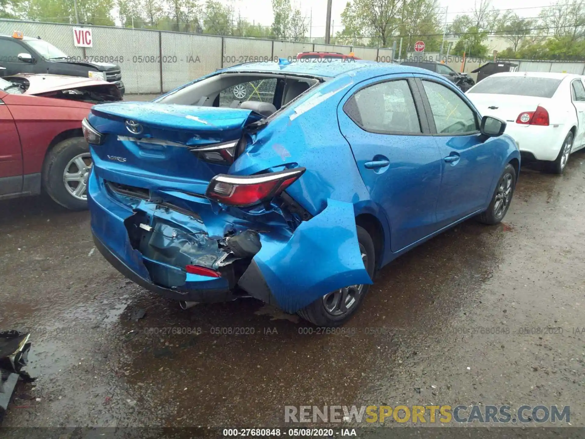 4 Photograph of a damaged car 3MYDLBYVXKY526604 TOYOTA YARIS SEDAN 2019