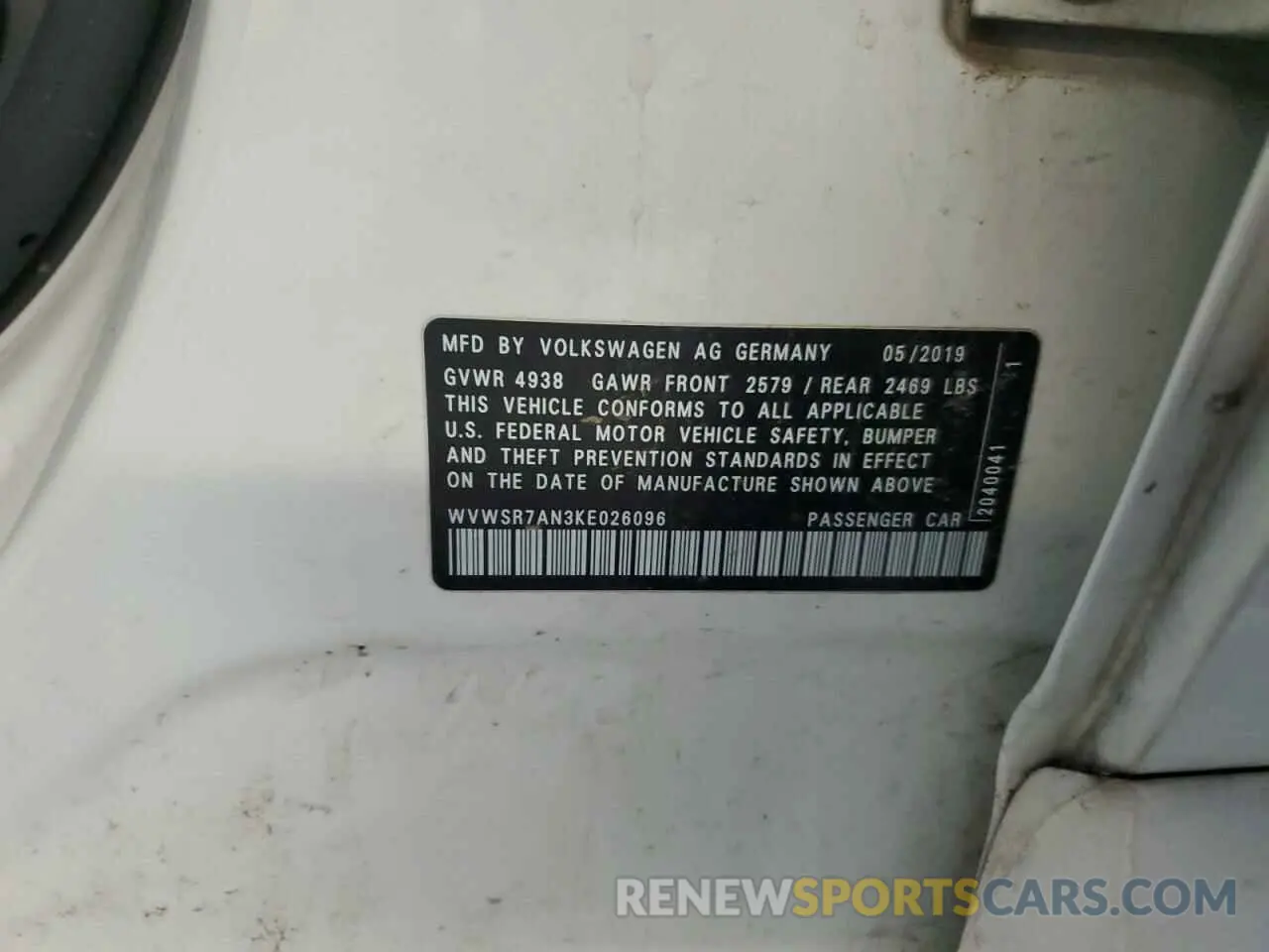 12 Photograph of a damaged car WVWSR7AN3KE026096 VOLKSWAGEN ARTEON 2019