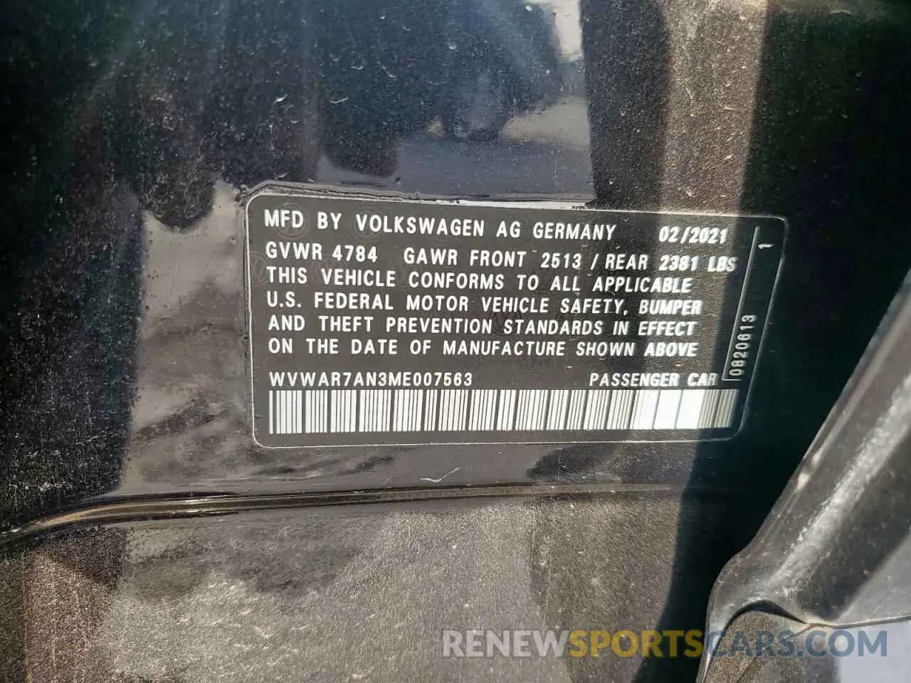 12 Photograph of a damaged car WVWAR7AN3ME007563 VOLKSWAGEN ARTEON 2021