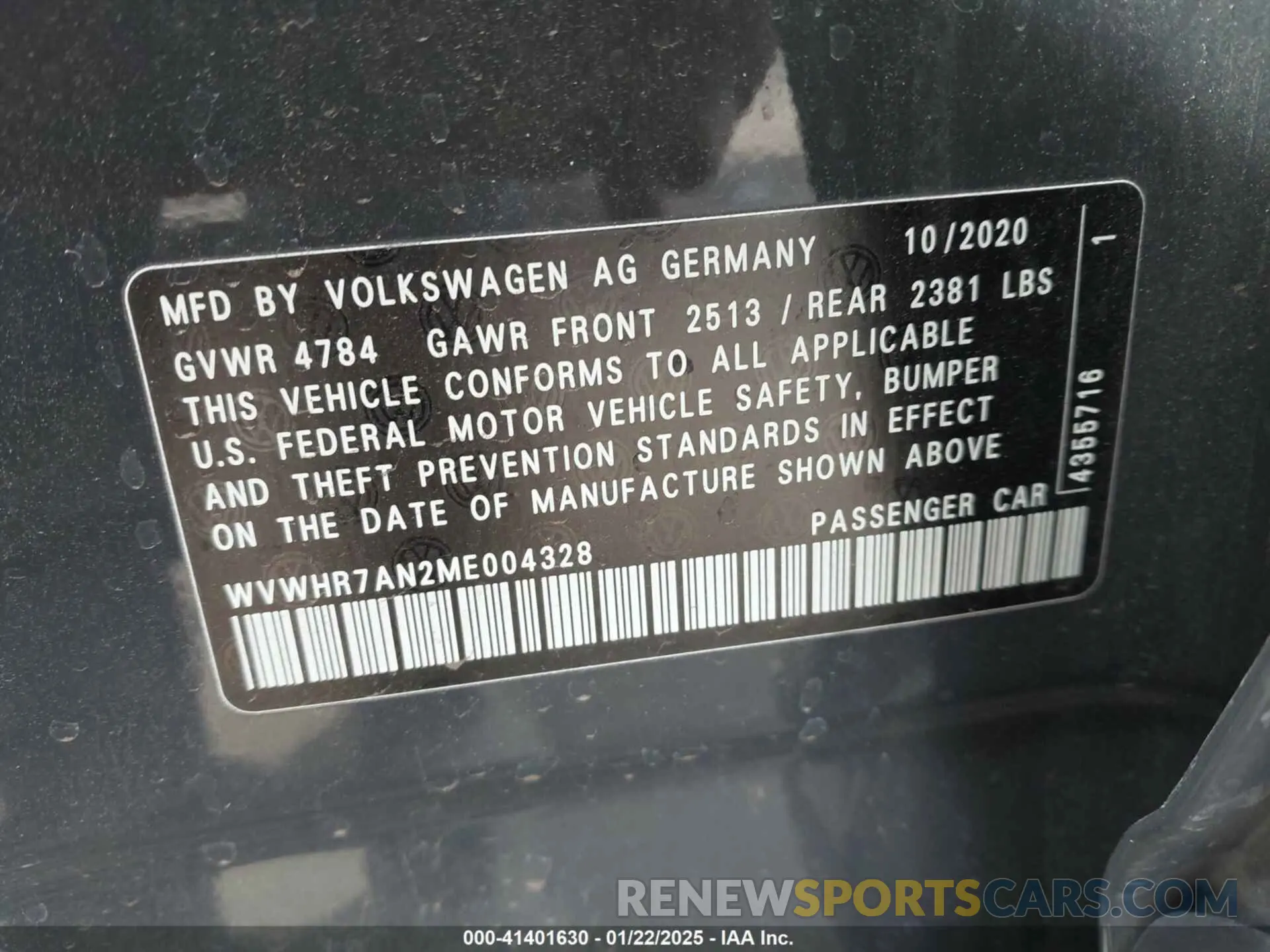 9 Photograph of a damaged car WVWHR7AN2ME004328 VOLKSWAGEN ARTEON 2021