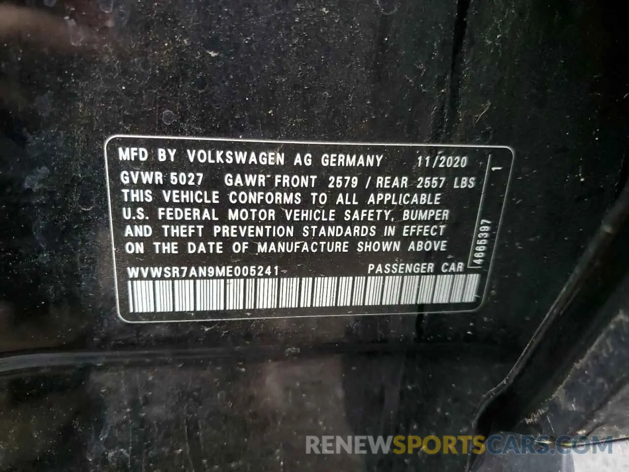 14 Photograph of a damaged car WVWSR7AN9ME005241 VOLKSWAGEN ARTEON 2021