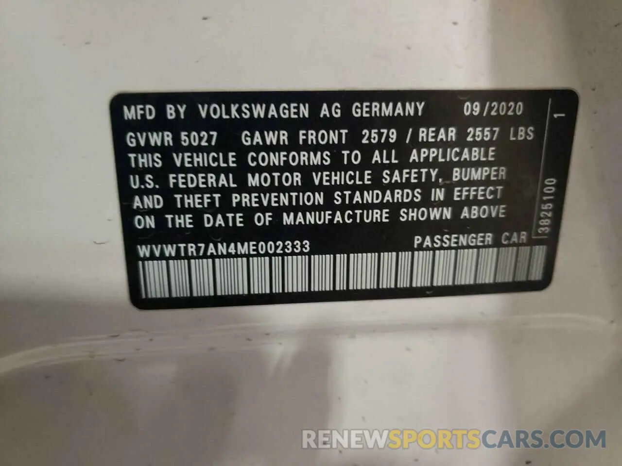 13 Photograph of a damaged car WVWTR7AN4ME002333 VOLKSWAGEN ARTEON 2021