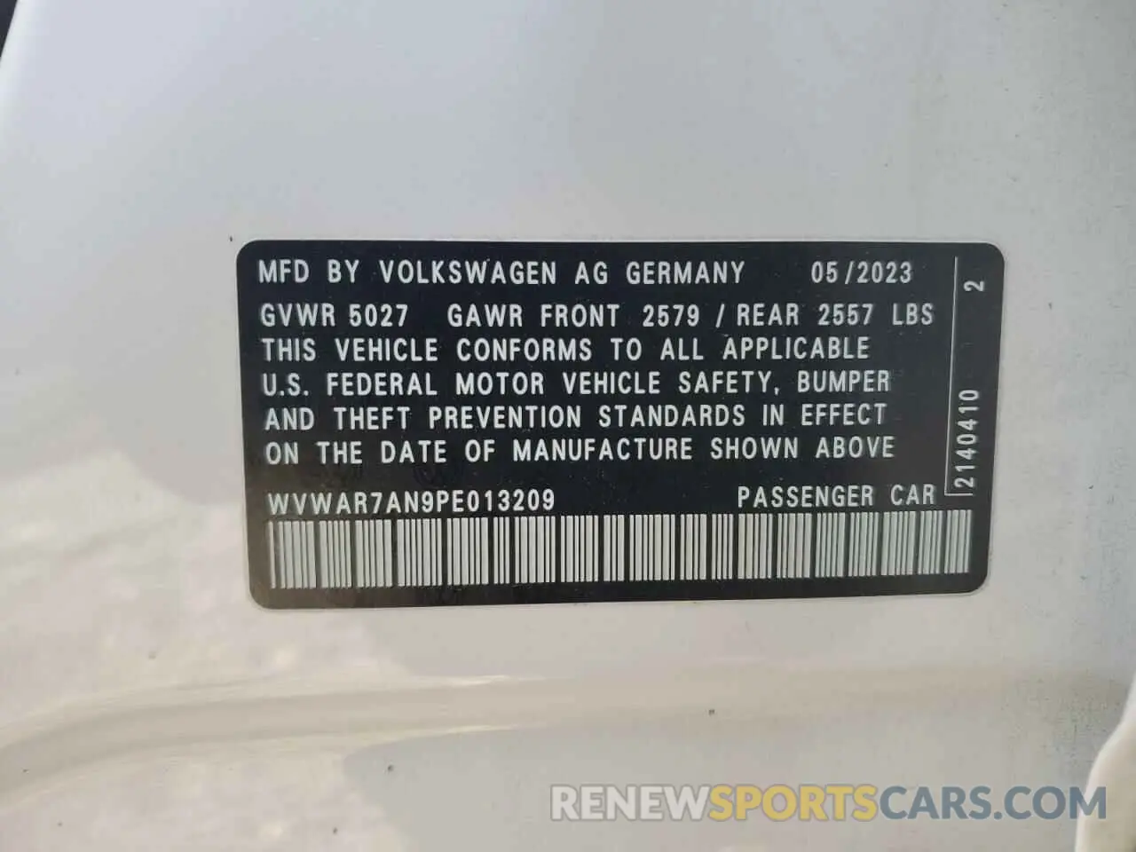 12 Photograph of a damaged car WVWAR7AN9PE013209 VOLKSWAGEN ARTEON 2023