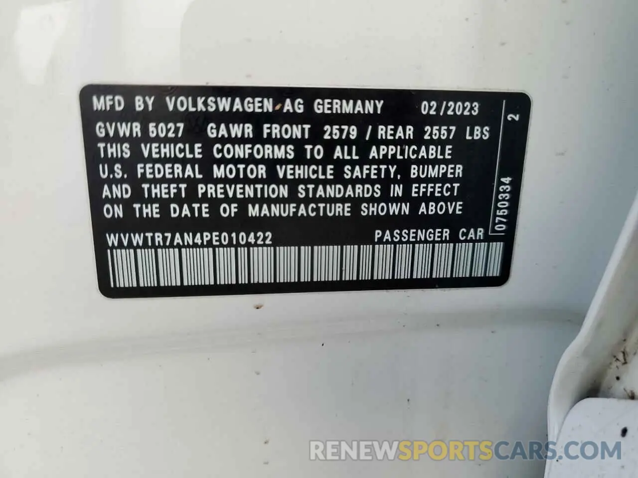 12 Photograph of a damaged car WVWTR7AN4PE010422 VOLKSWAGEN ARTEON 2023