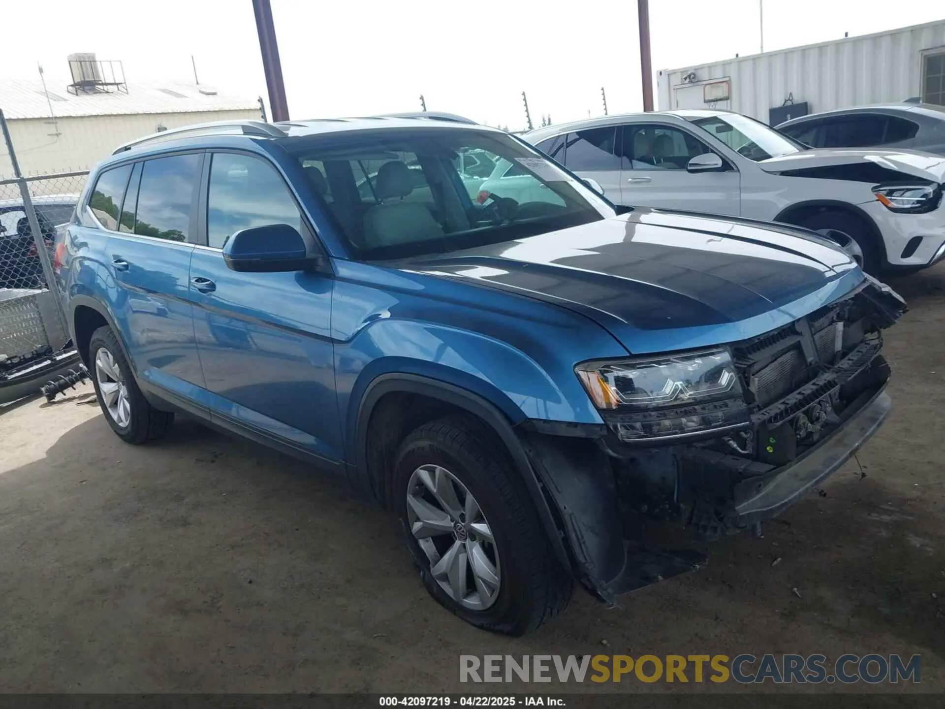 1 Photograph of a damaged car 1V2DR2CA7KC516363 VOLKSWAGEN ATLAS 2019