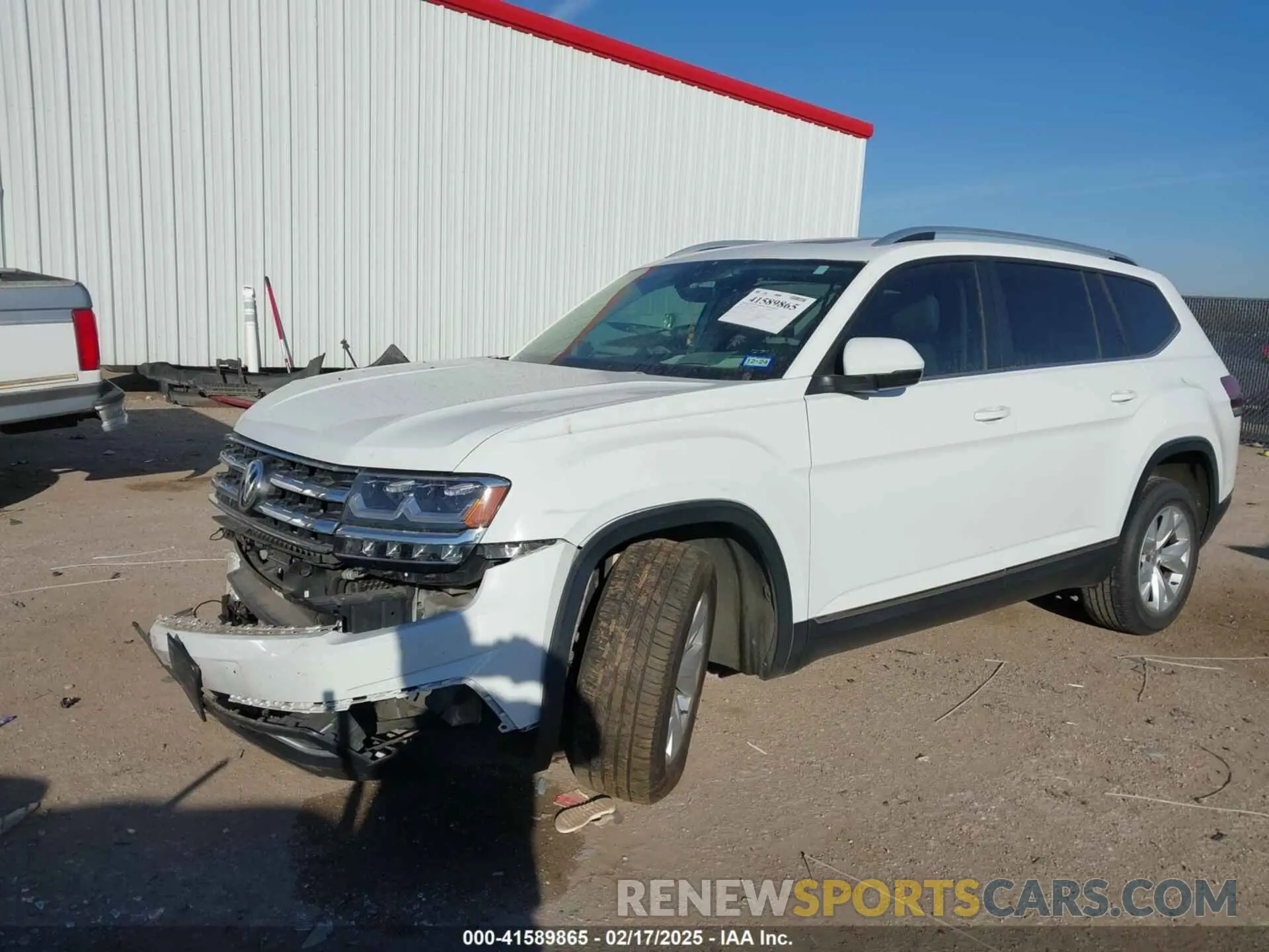2 Photograph of a damaged car 1V2ER2CA8KC509118 VOLKSWAGEN ATLAS 2019