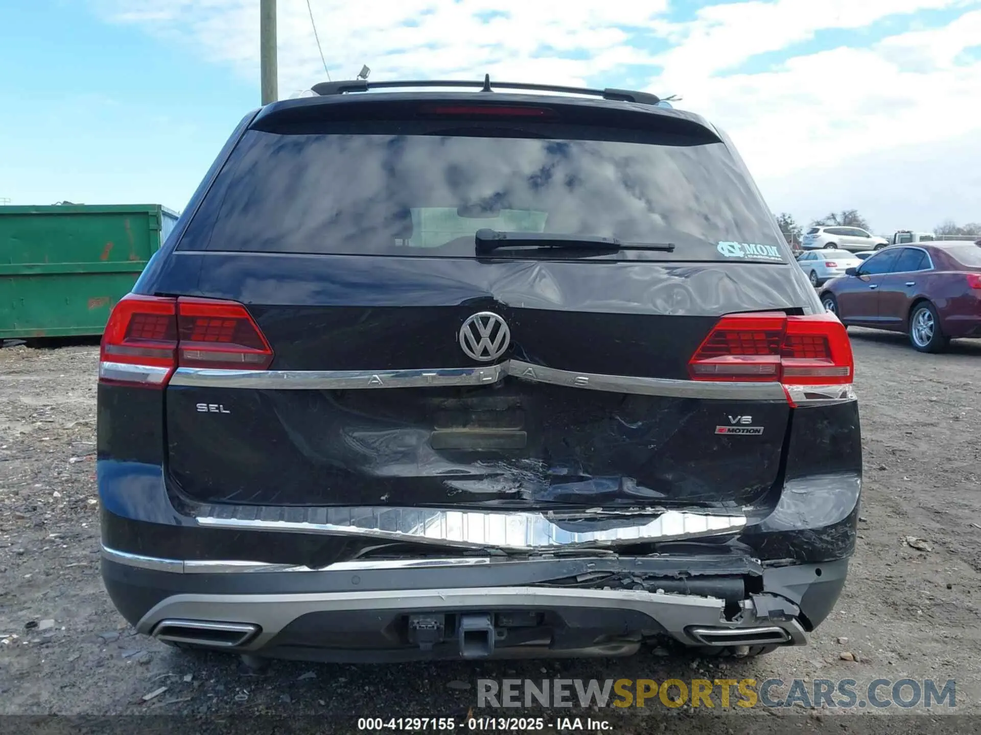 6 Photograph of a damaged car 1V2MR2CA1KC624073 VOLKSWAGEN ATLAS 2019