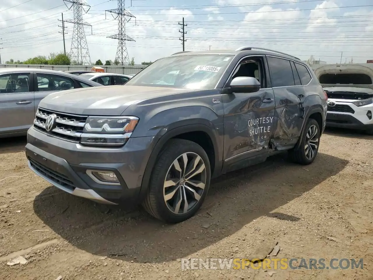 1 Photograph of a damaged car 1V2NR2CA3KC575995 VOLKSWAGEN ATLAS 2019