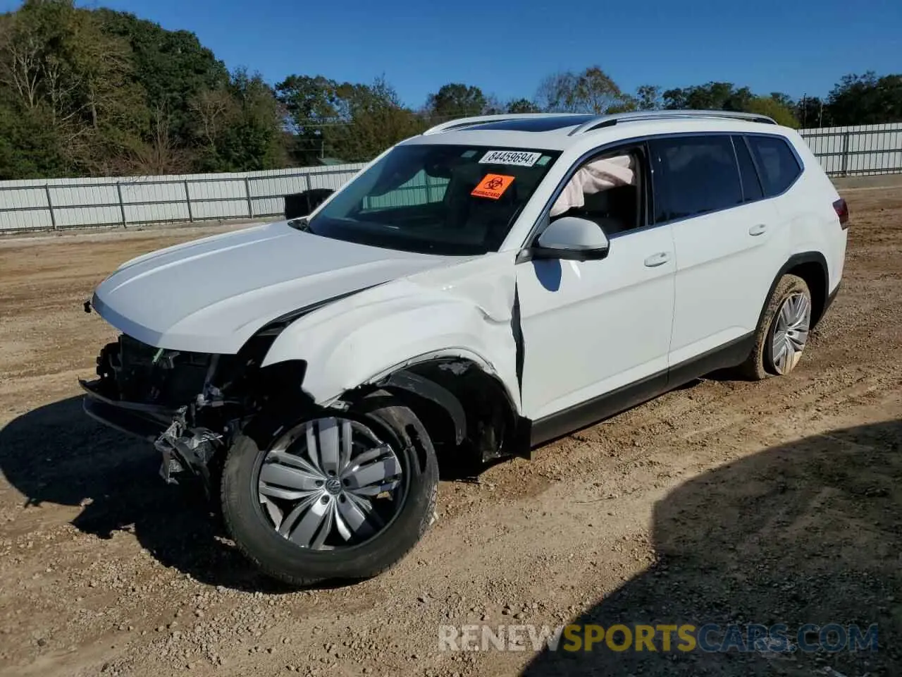 1 Photograph of a damaged car 1V2NR2CAXKC532657 VOLKSWAGEN ATLAS 2019