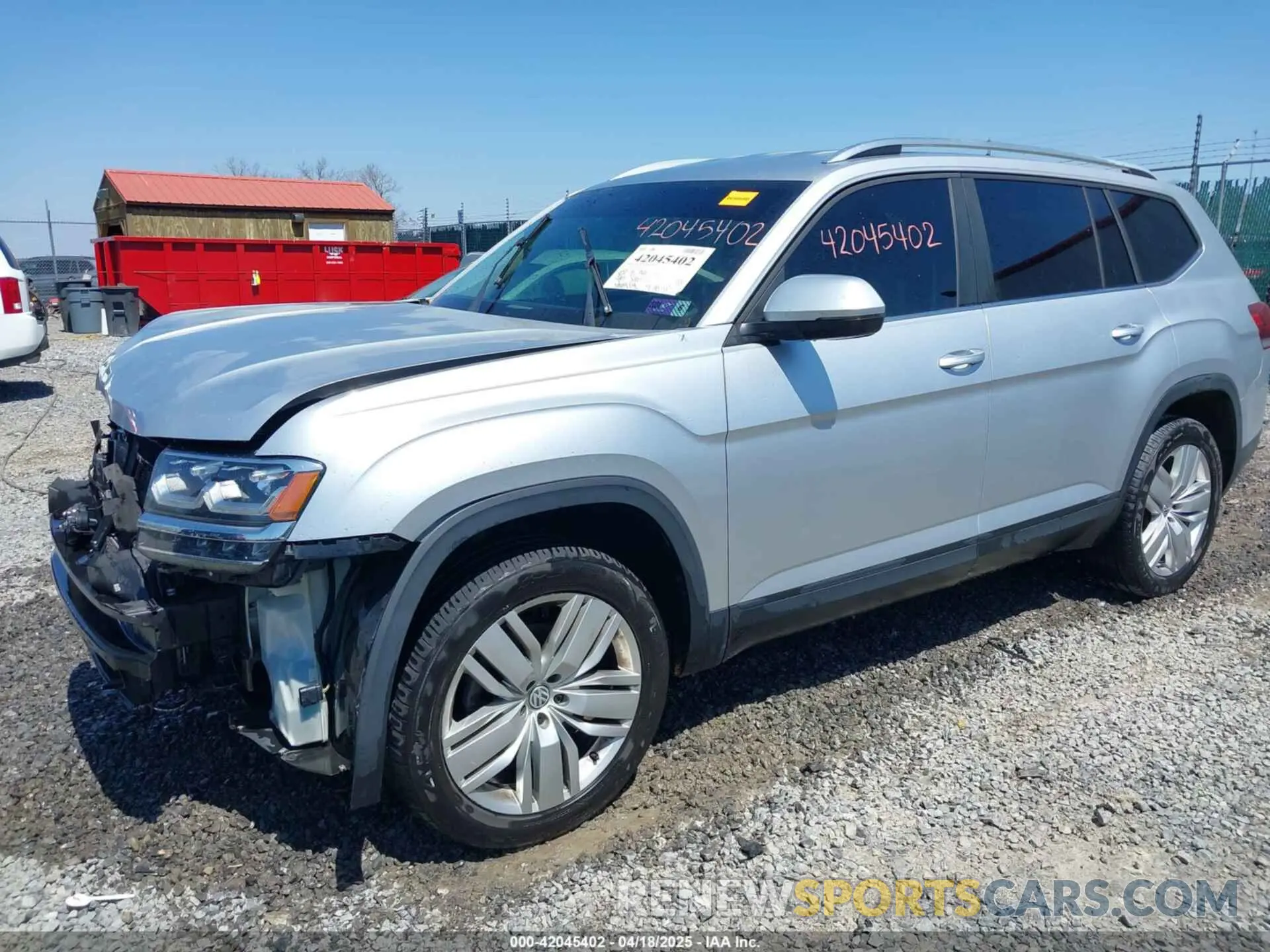 2 Photograph of a damaged car 1V2UR2CA7KC528108 VOLKSWAGEN ATLAS 2019
