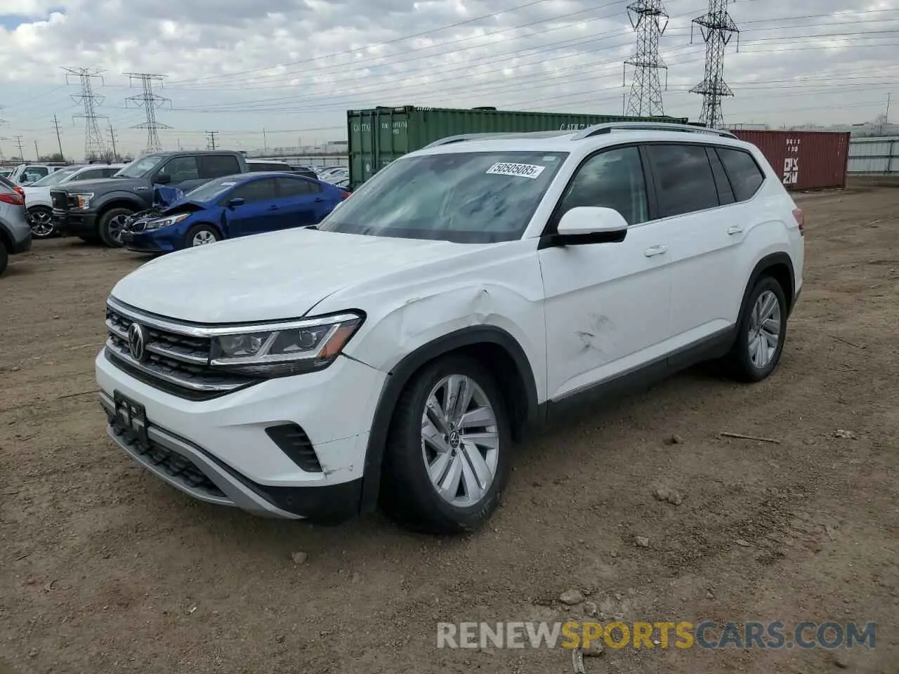 1 Photograph of a damaged car 1V2BR2CA6MC529406 VOLKSWAGEN ATLAS 2021