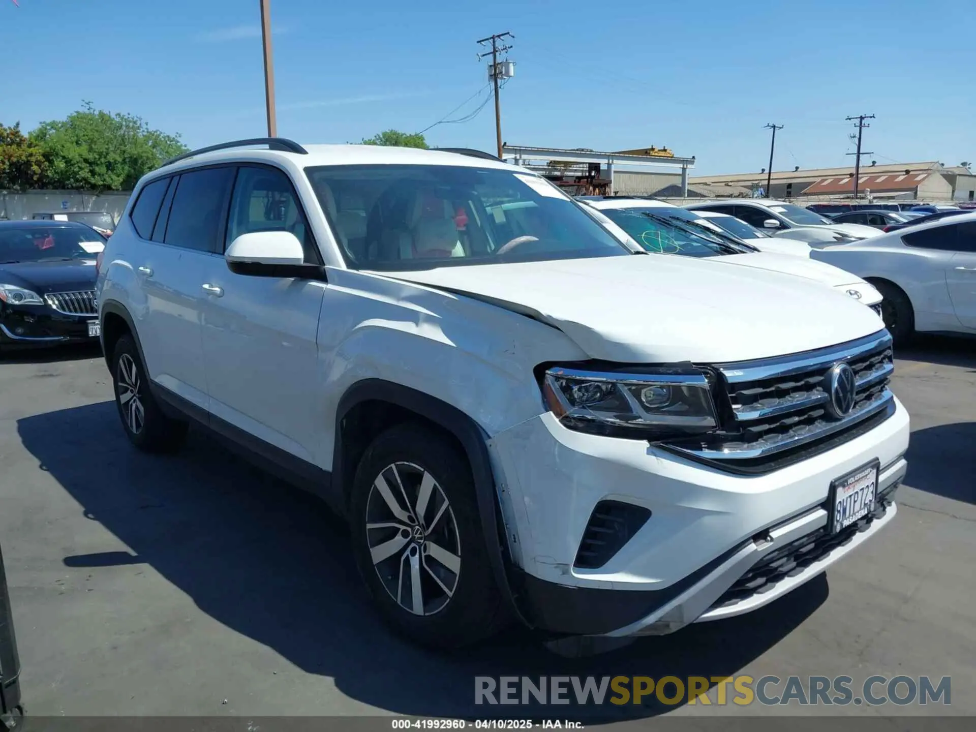 1 Photograph of a damaged car 1V2DP2CA5MC591104 VOLKSWAGEN ATLAS 2021