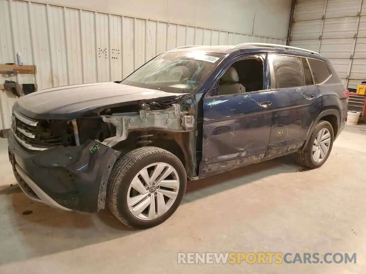1 Photograph of a damaged car 1V2ER2CA4MC553118 VOLKSWAGEN ATLAS 2021