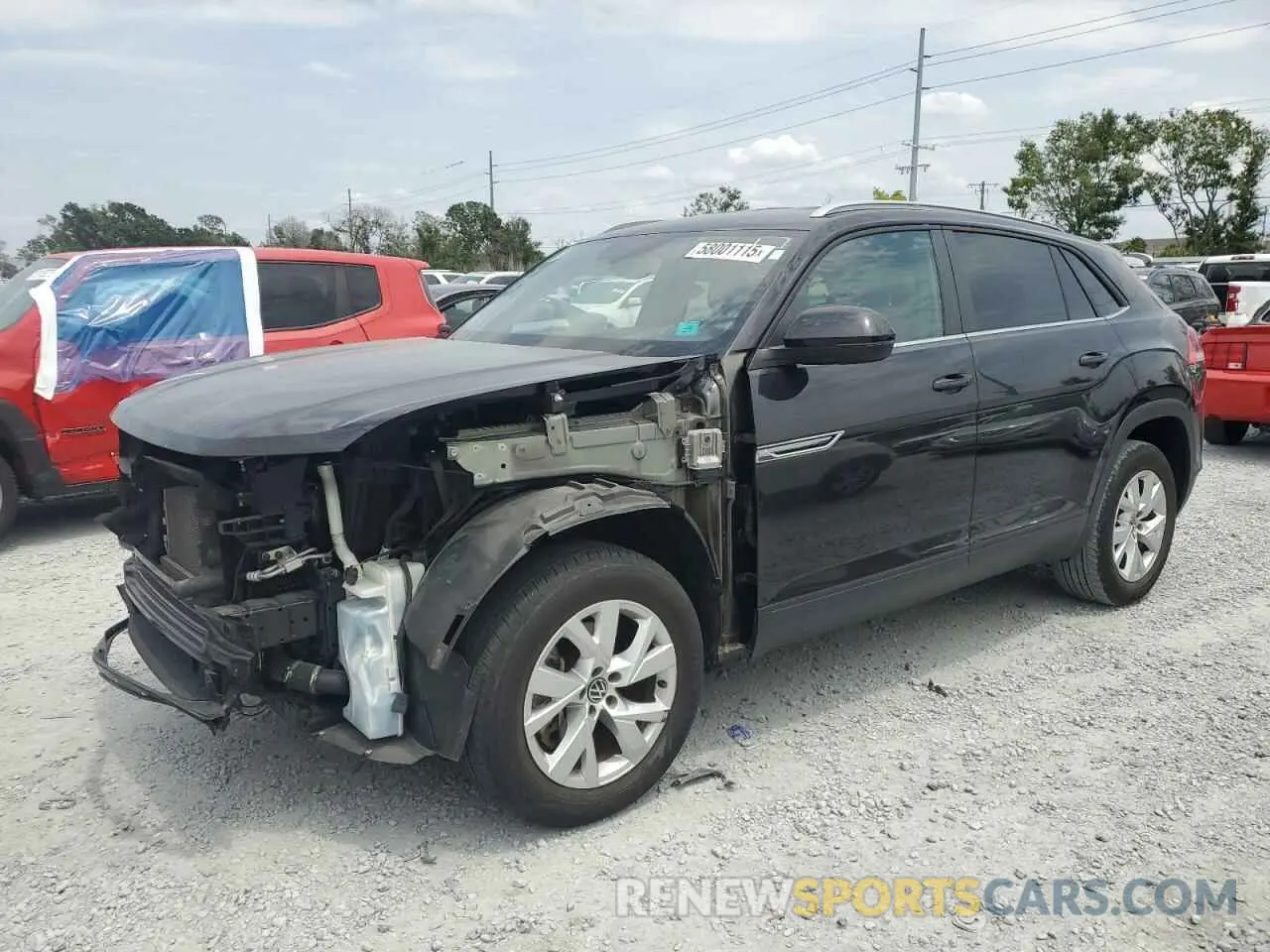 1 Photograph of a damaged car 1V2GC2CA6MC232532 VOLKSWAGEN ATLAS 2021