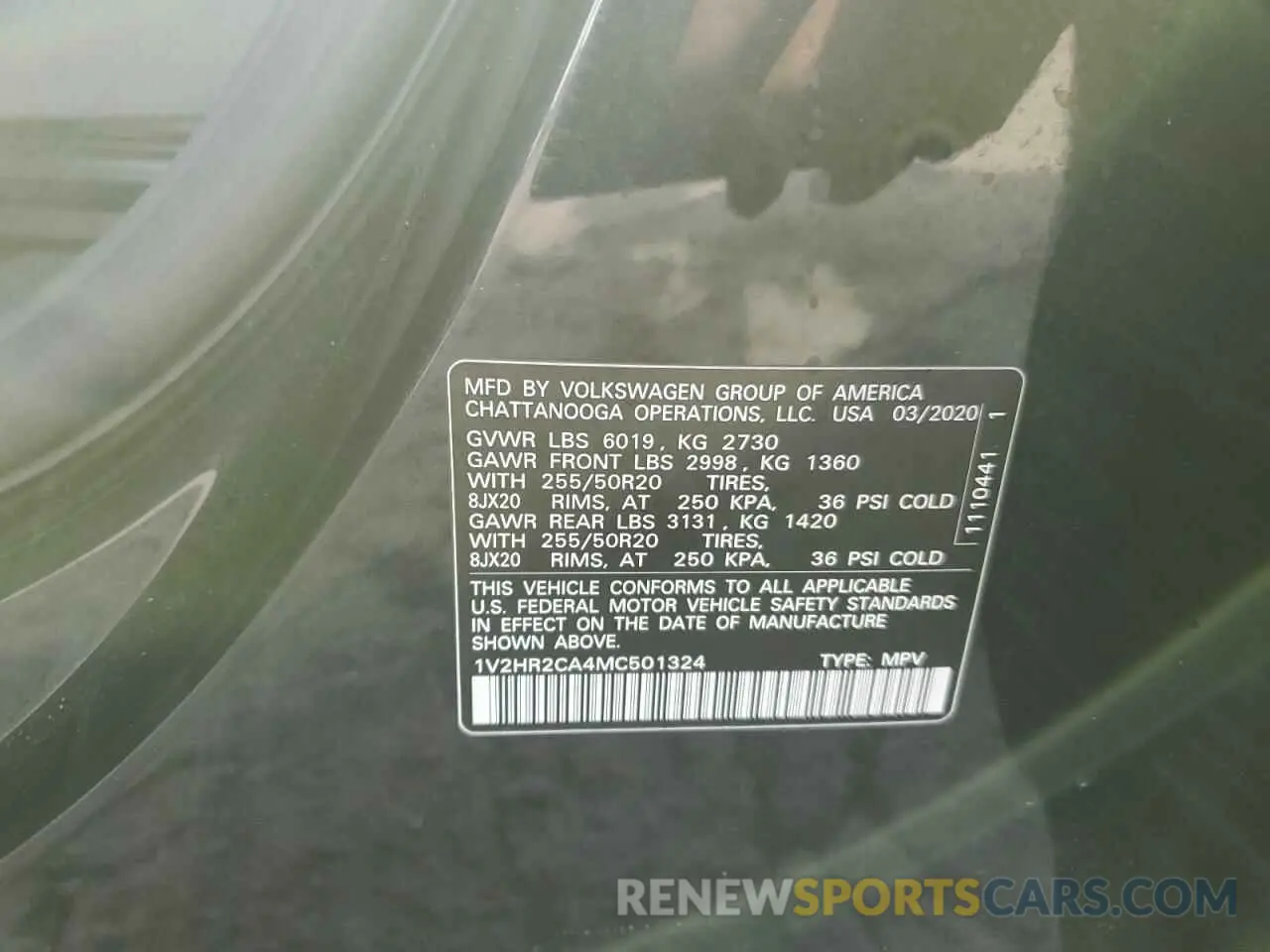 15 Photograph of a damaged car 1V2HR2CA4MC501324 VOLKSWAGEN ATLAS 2021