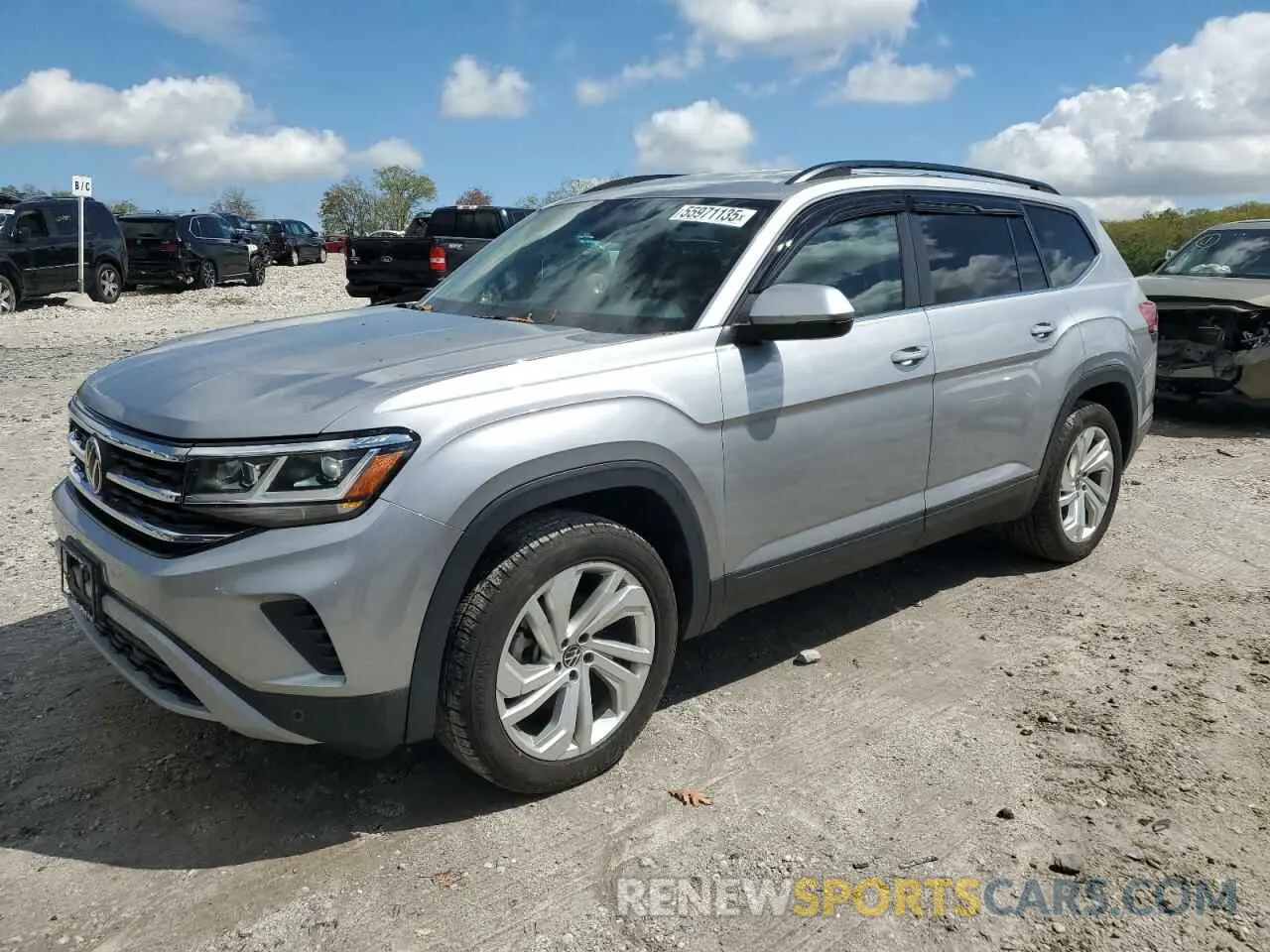 1 Photograph of a damaged car 1V2HR2CA6MC578695 VOLKSWAGEN ATLAS 2021