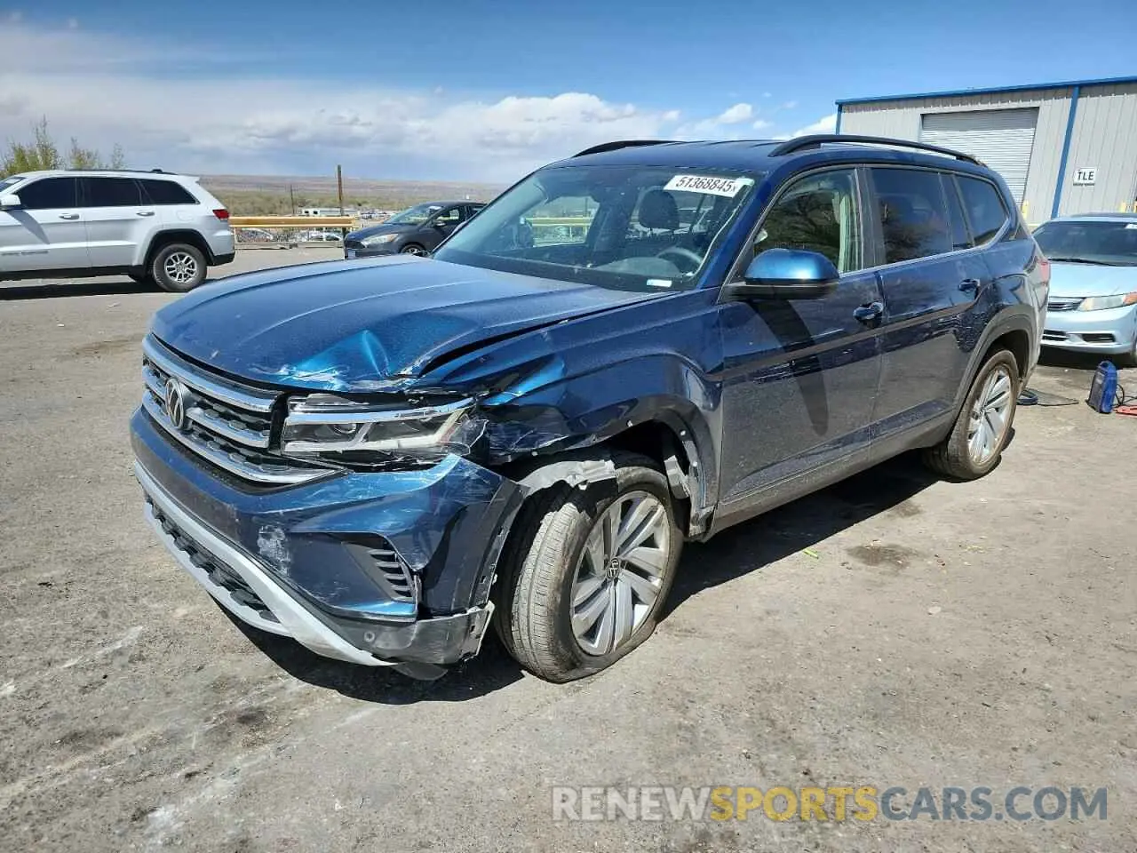 1 Photograph of a damaged car 1V2HR2CA8MC602124 VOLKSWAGEN ATLAS 2021