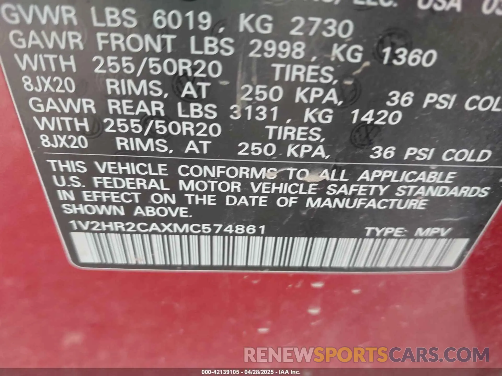 9 Photograph of a damaged car 1V2HR2CAXMC574861 VOLKSWAGEN ATLAS 2021