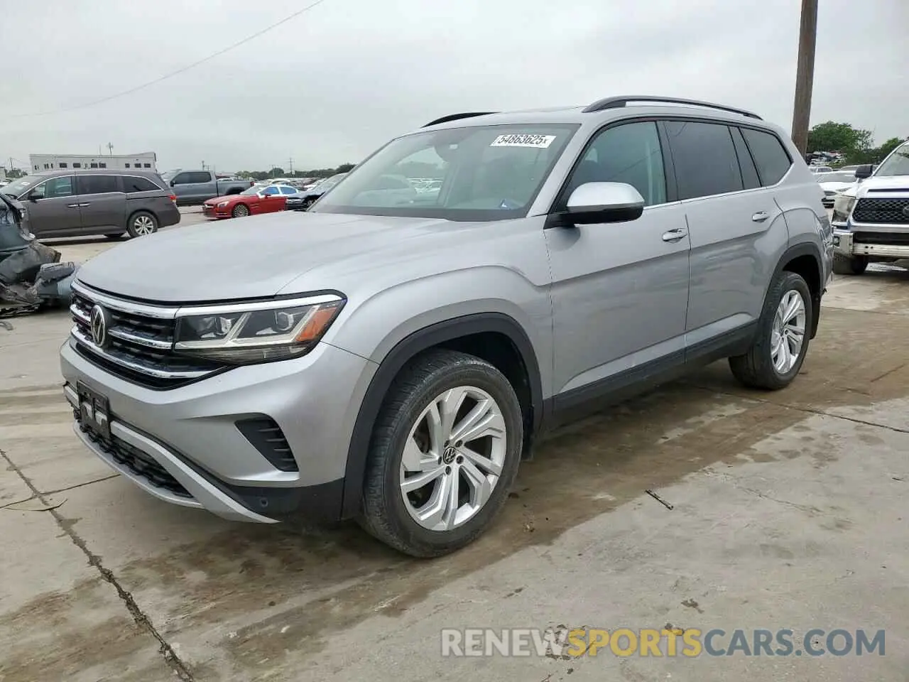 1 Photograph of a damaged car 1V2JR2CA0MC506019 VOLKSWAGEN ATLAS 2021