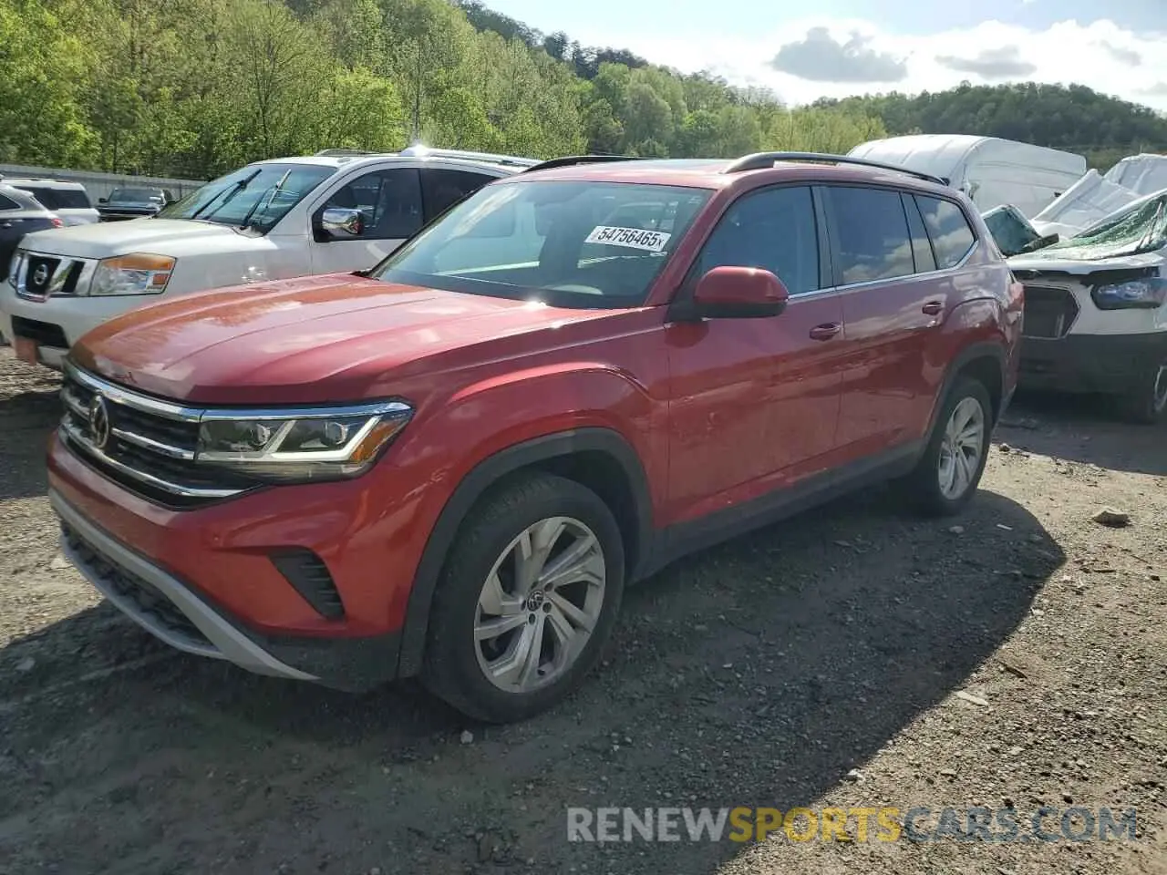 1 Photograph of a damaged car 1V2KR2CA2MC505815 VOLKSWAGEN ATLAS 2021