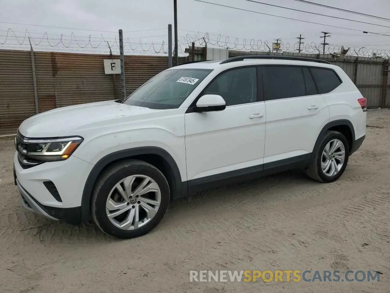 1 Photograph of a damaged car 1V2KR2CA8MC501445 VOLKSWAGEN ATLAS 2021