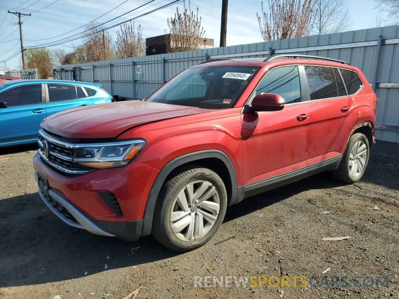 1 Photograph of a damaged car 1V2KR2CA9MC537578 VOLKSWAGEN ATLAS 2021