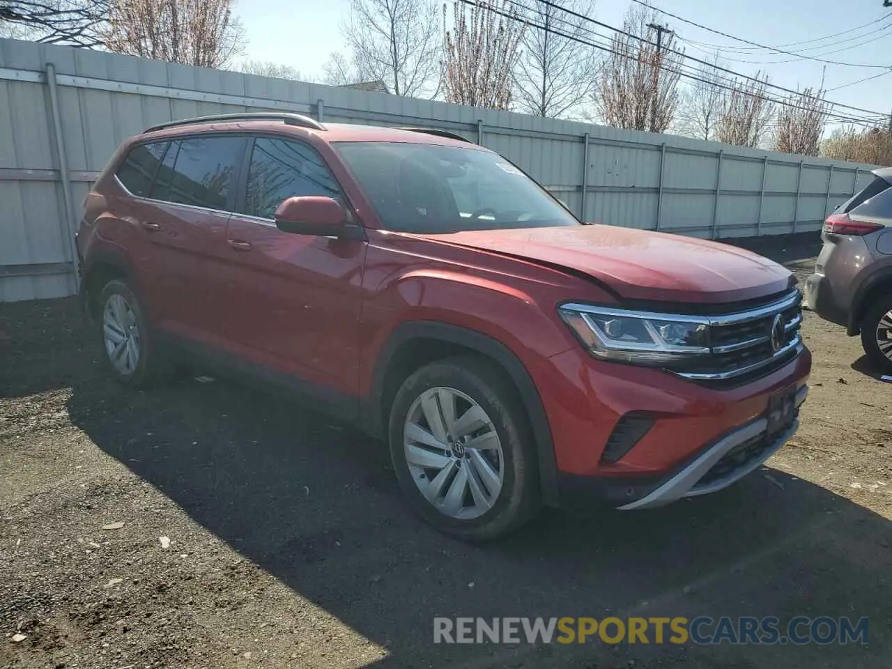 4 Photograph of a damaged car 1V2KR2CA9MC537578 VOLKSWAGEN ATLAS 2021