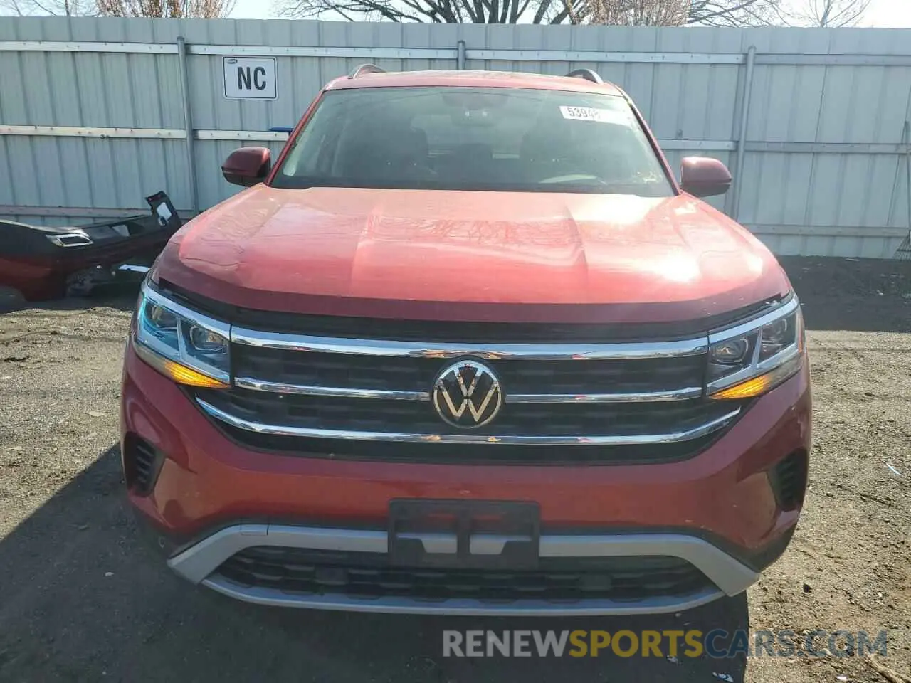 5 Photograph of a damaged car 1V2KR2CA9MC537578 VOLKSWAGEN ATLAS 2021