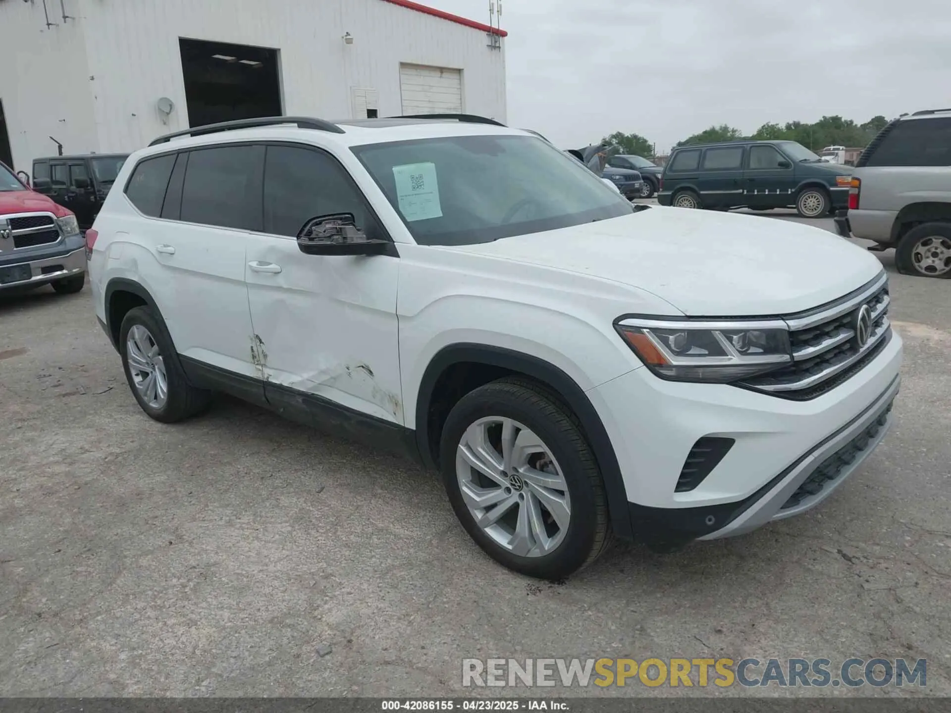 1 Photograph of a damaged car 1V2KR2CA9MC607239 VOLKSWAGEN ATLAS 2021