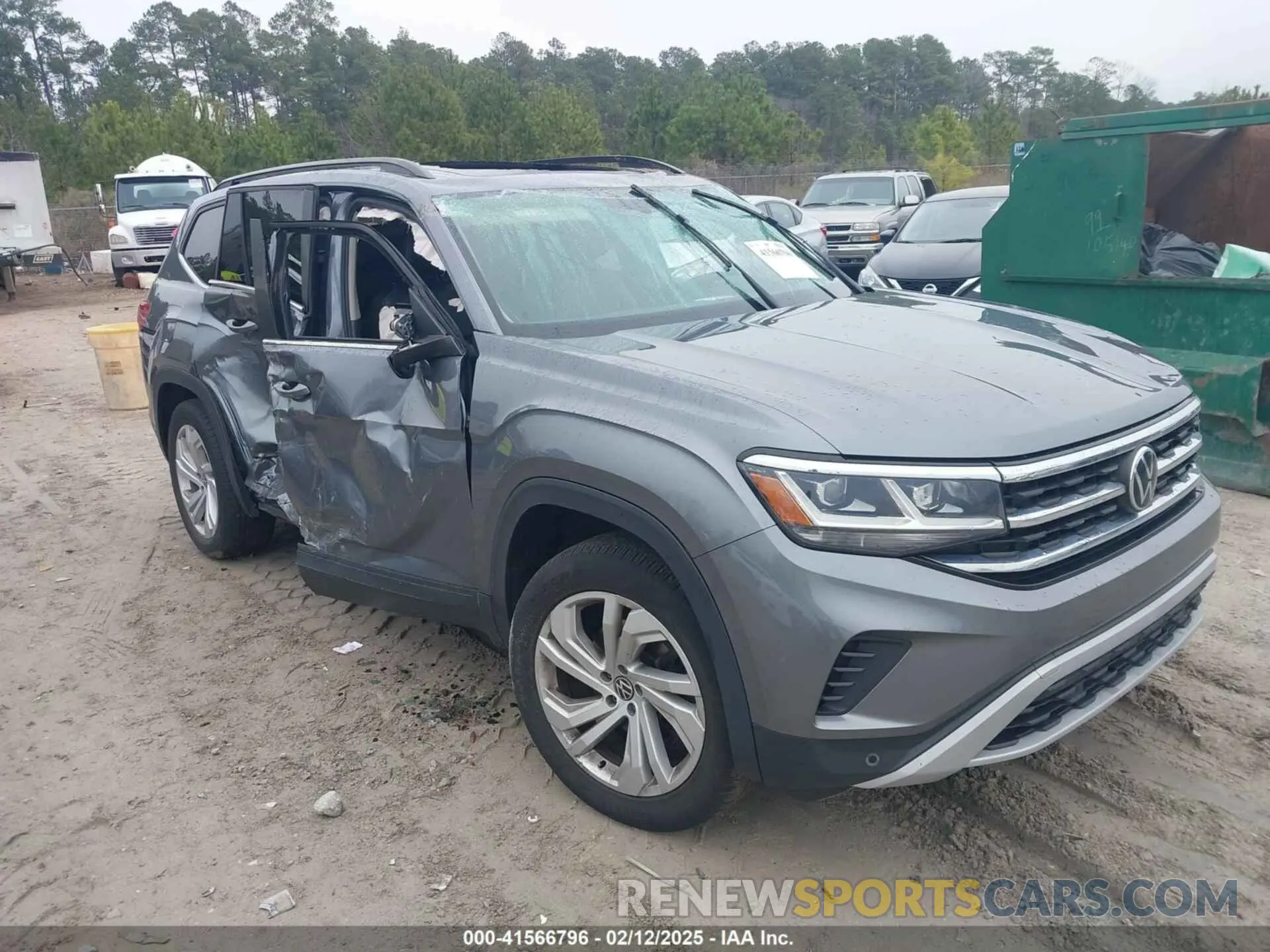 1 Photograph of a damaged car 1V2KR2CAXMC513192 VOLKSWAGEN ATLAS 2021