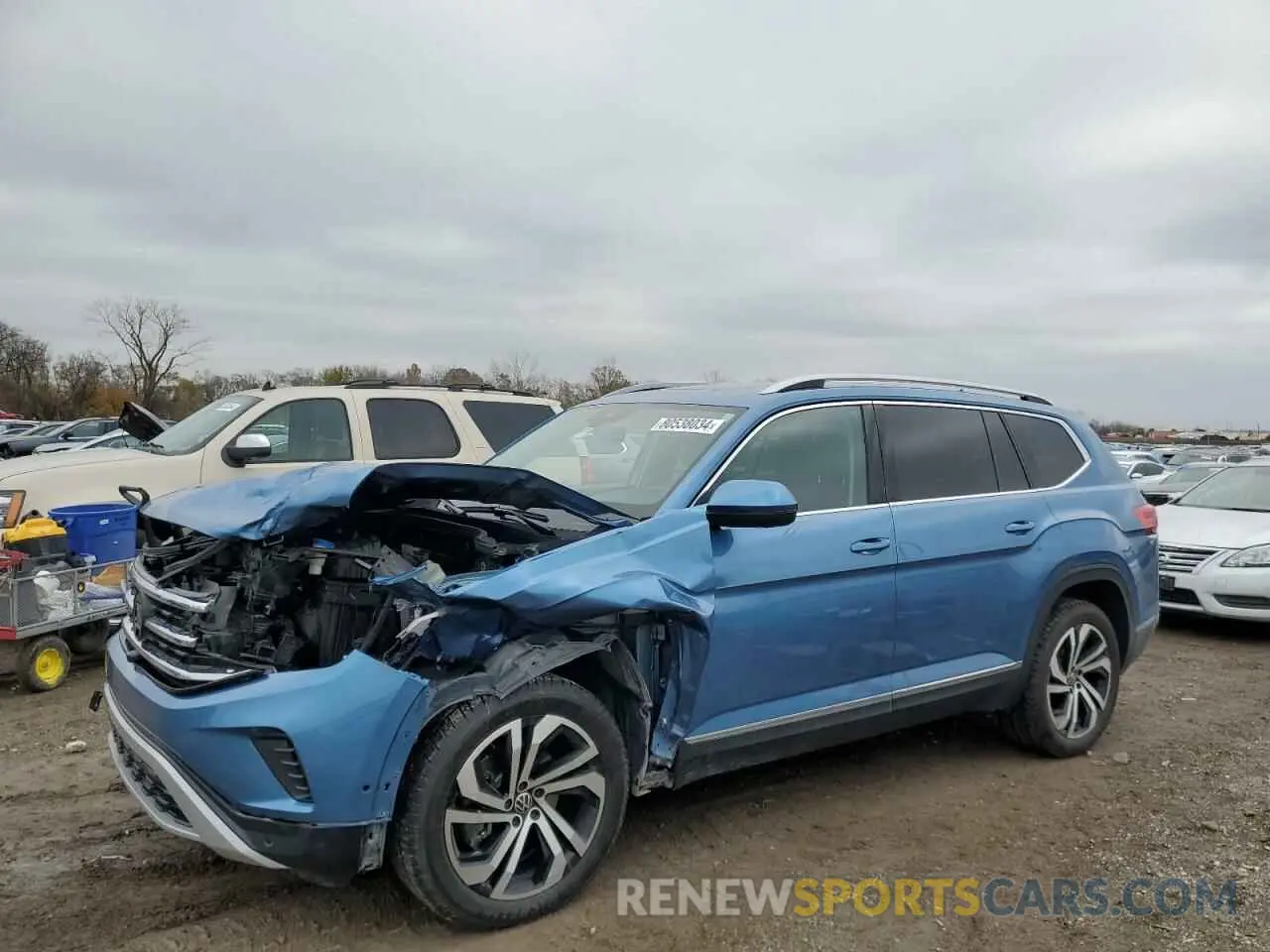 1 Photograph of a damaged car 1V2TR2CA8MC535700 VOLKSWAGEN ATLAS 2021