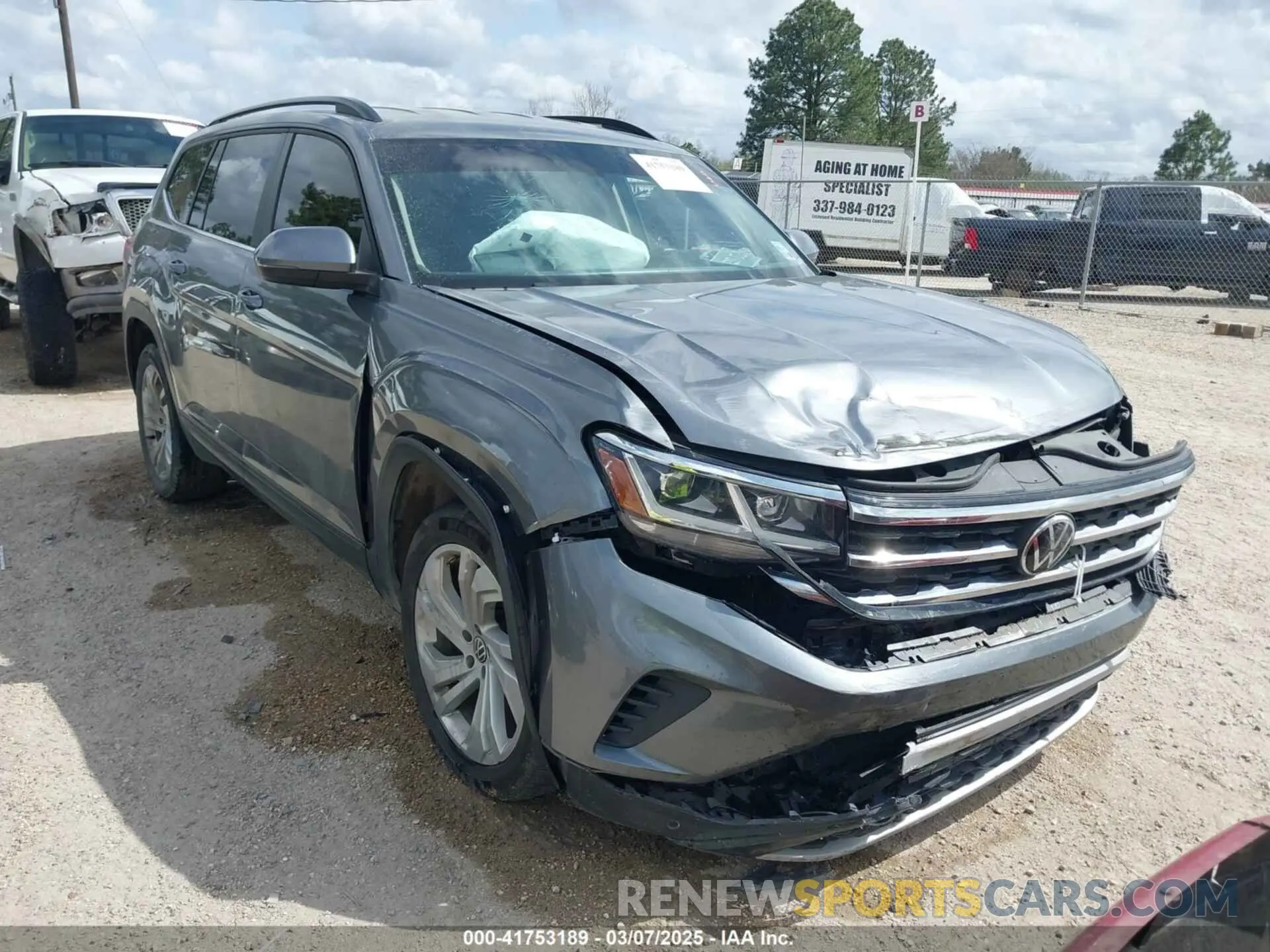 1 Photograph of a damaged car 1V2WR2CA4MC541958 VOLKSWAGEN ATLAS 2021