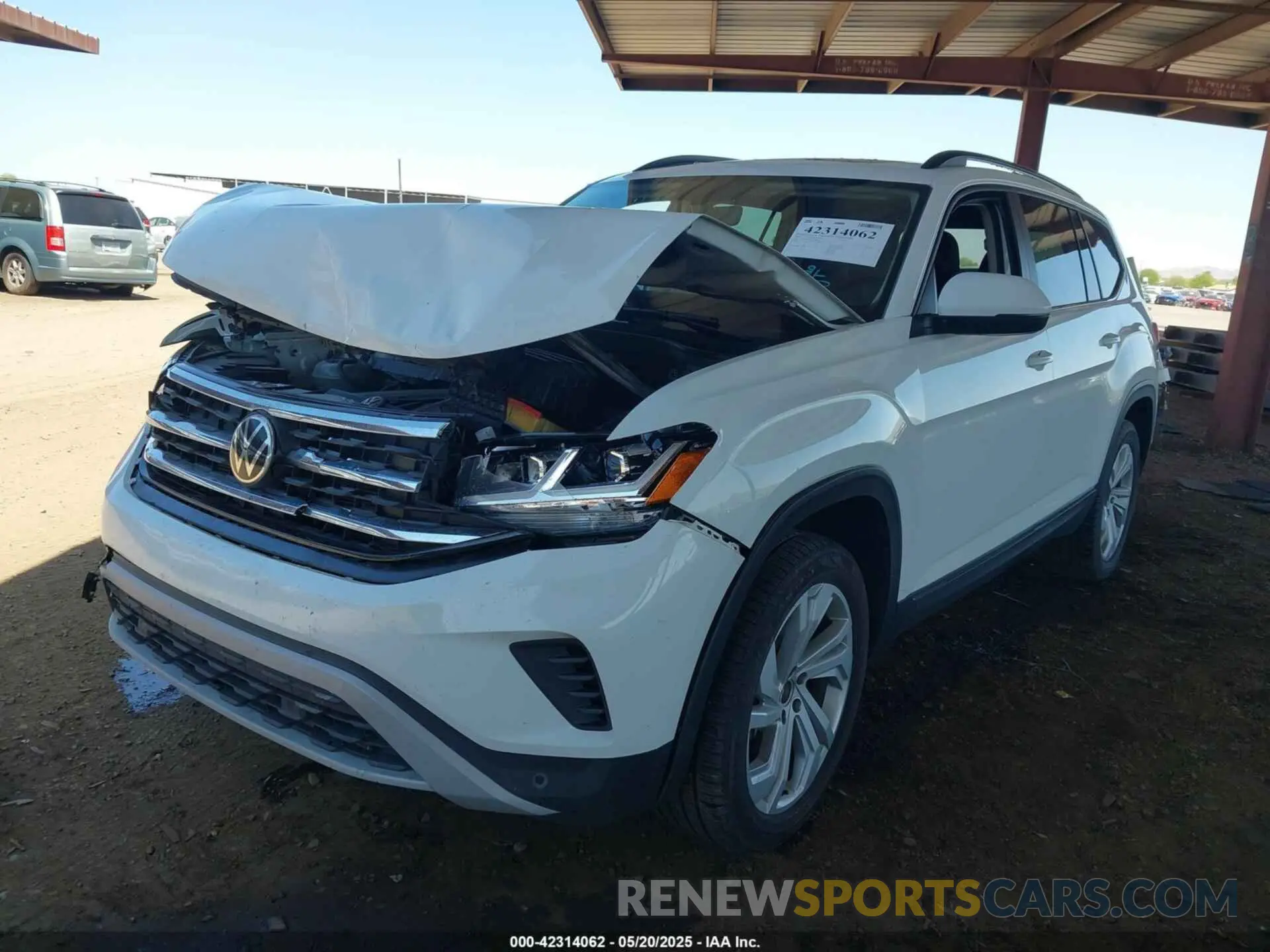 2 Photograph of a damaged car 1V2JR2CA0NC550958 VOLKSWAGEN ATLAS 2022