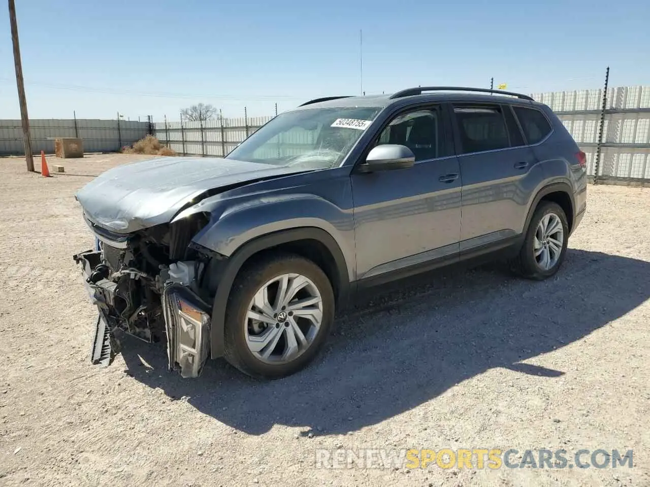 1 Photograph of a damaged car 1V2JR2CA5NC518233 VOLKSWAGEN ATLAS 2022