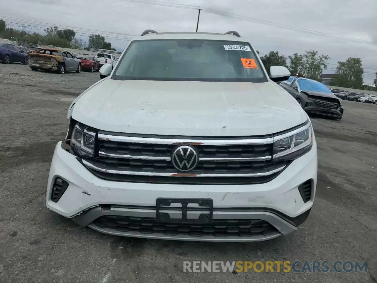 5 Photograph of a damaged car 1V2JR2CA6NC544260 VOLKSWAGEN ATLAS 2022