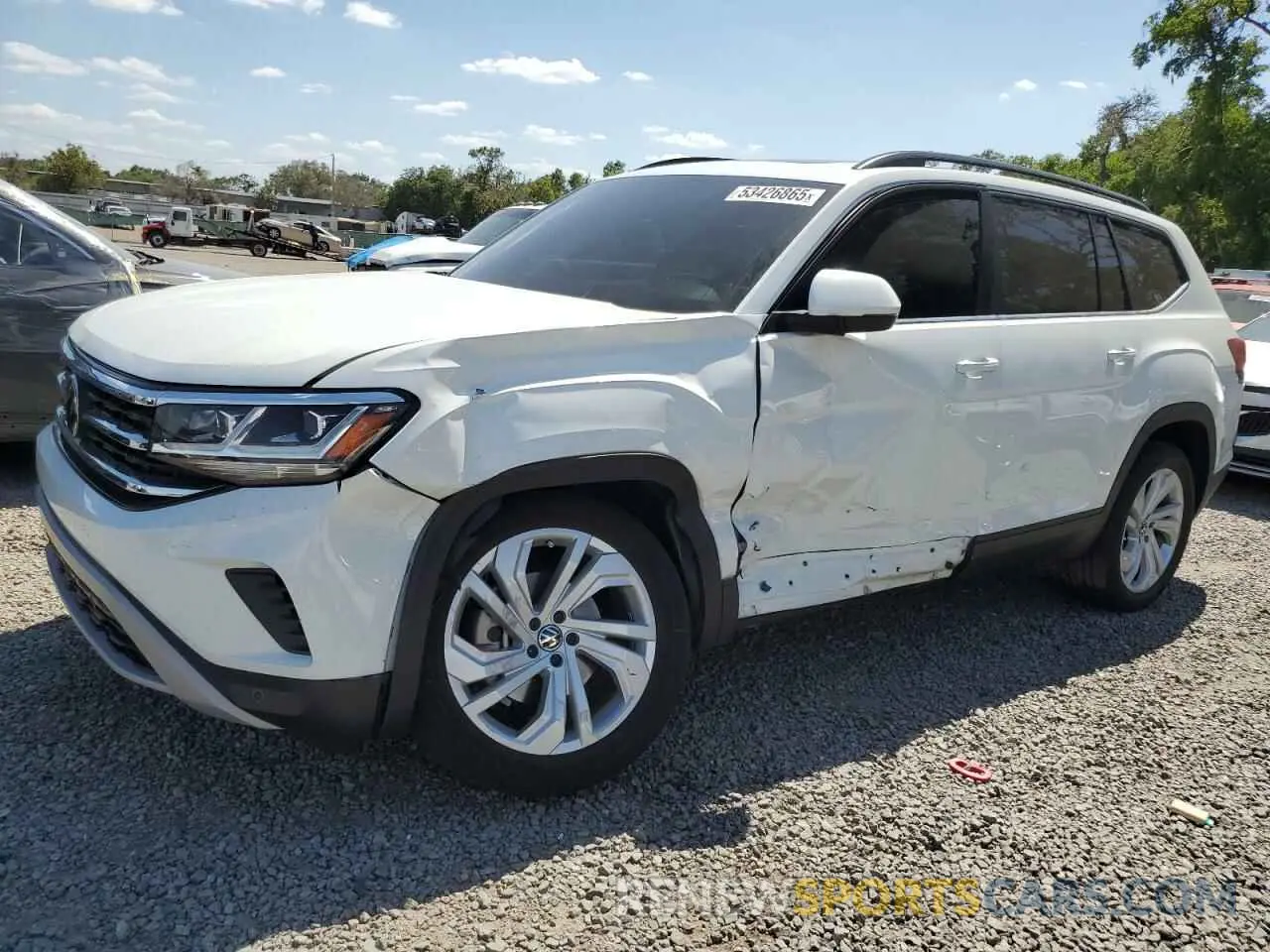 1 Photograph of a damaged car 1V2KR2CA2NC553123 VOLKSWAGEN ATLAS 2022