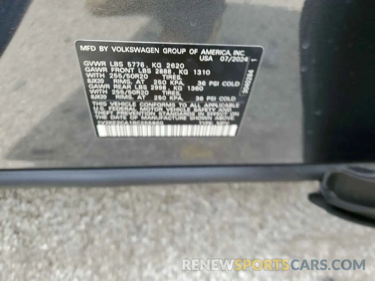 15 Photograph of a damaged car 1V2KE2CA1RC255860 VOLKSWAGEN ATLAS 2024