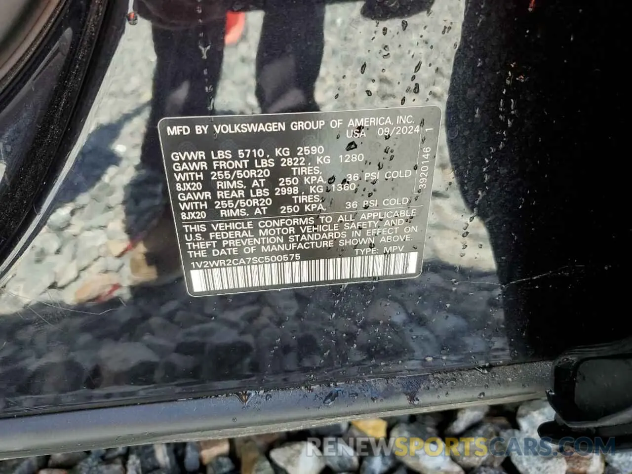 13 Photograph of a damaged car 1V2WR2CA7SC500575 VOLKSWAGEN ATLAS 2025