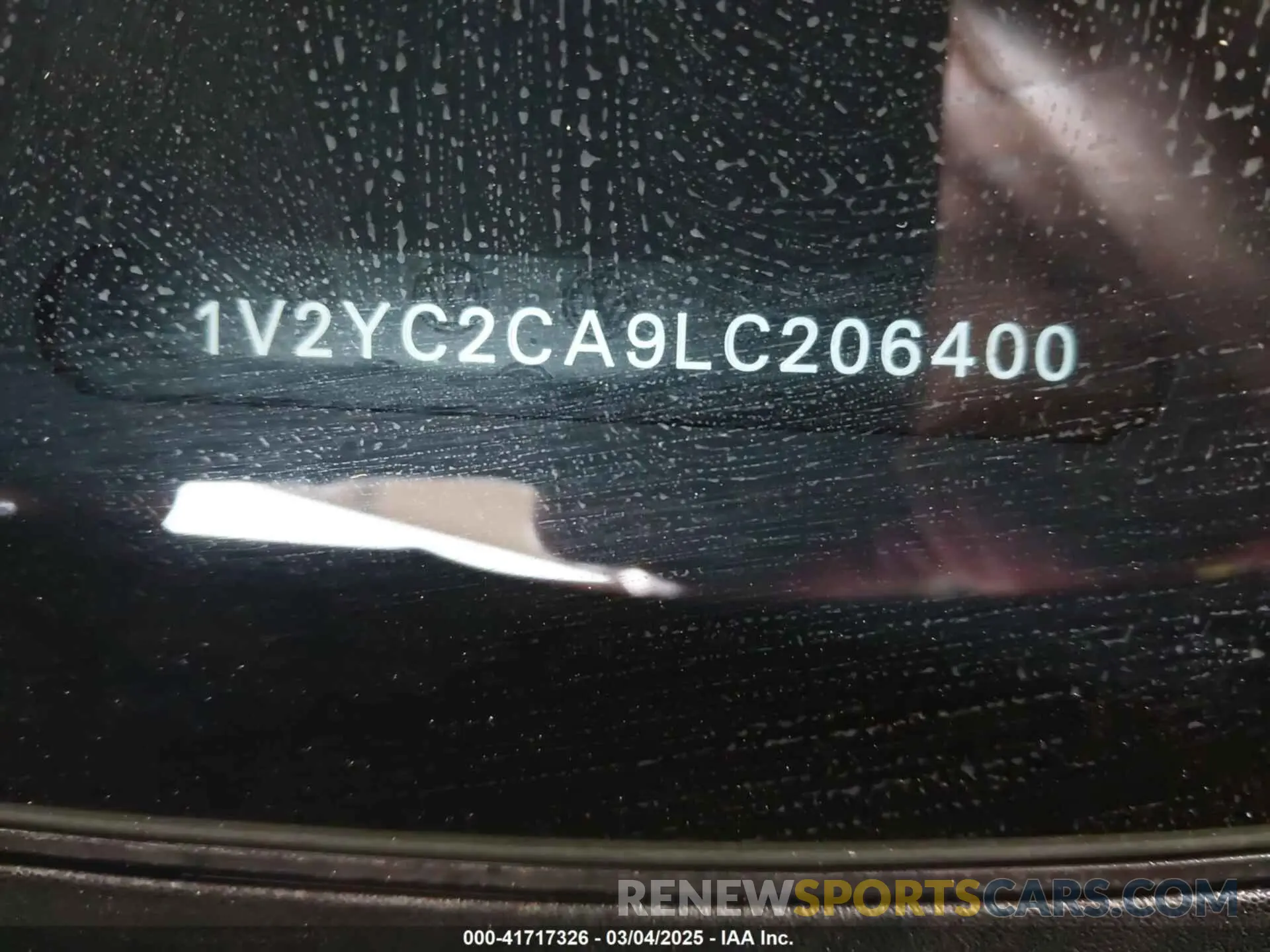 9 Photograph of a damaged car 1V2YC2CA9LC206400 VOLKSWAGEN ATLAS CROSS SPORT 2020