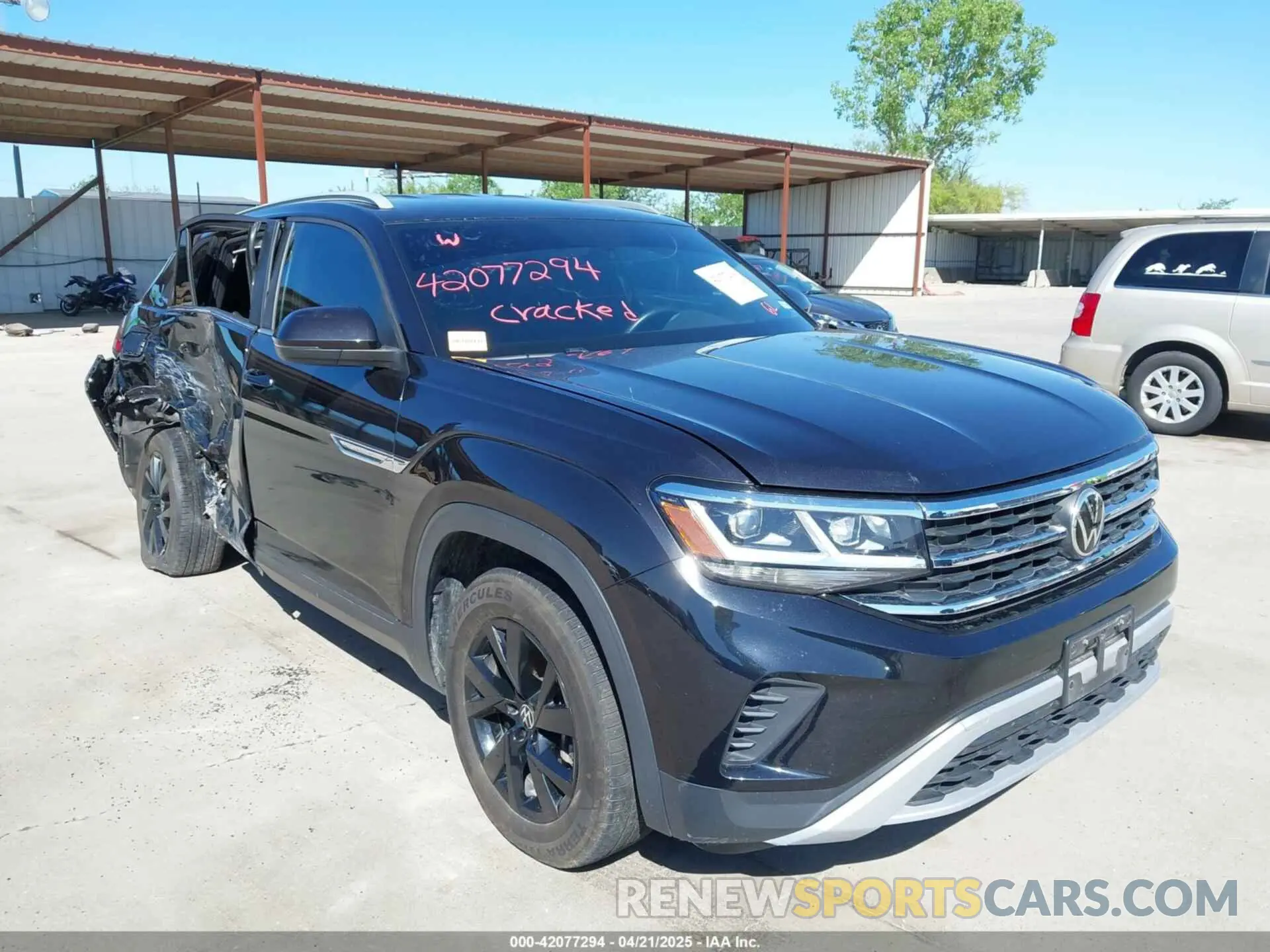 1 Photograph of a damaged car 1V2DC2CA6MC222828 VOLKSWAGEN ATLAS CROSS SPORT 2021