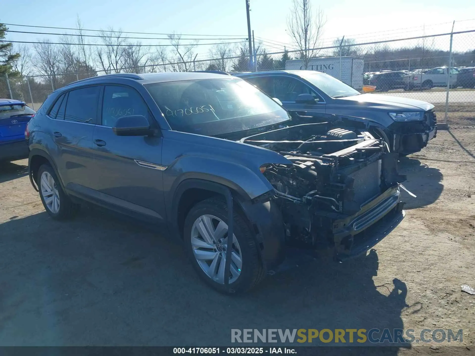 1 Photograph of a damaged car 1V2JE2CA6MC219358 VOLKSWAGEN ATLAS CROSS SPORT 2021